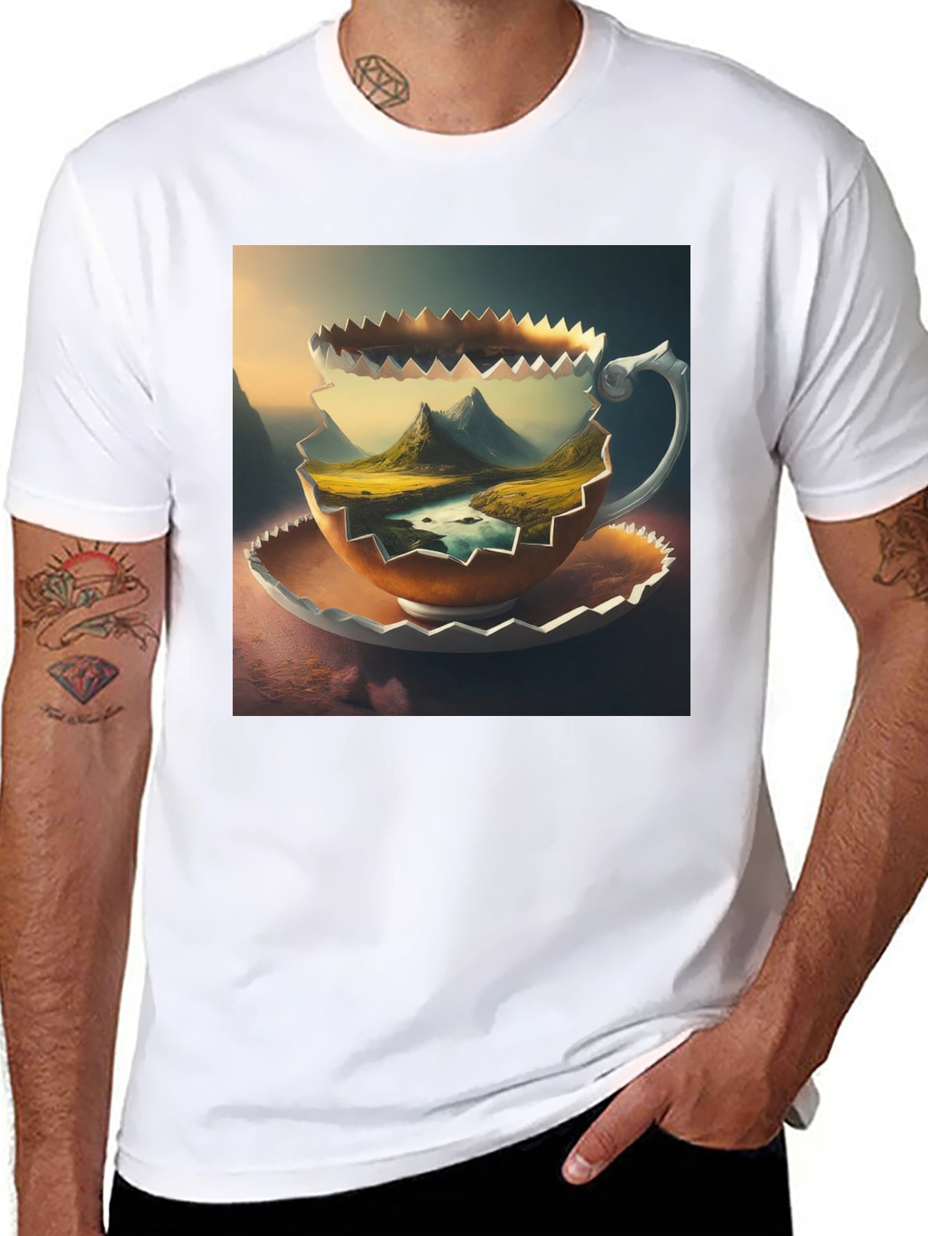 Mountain View Coffee Cup T-Shirt