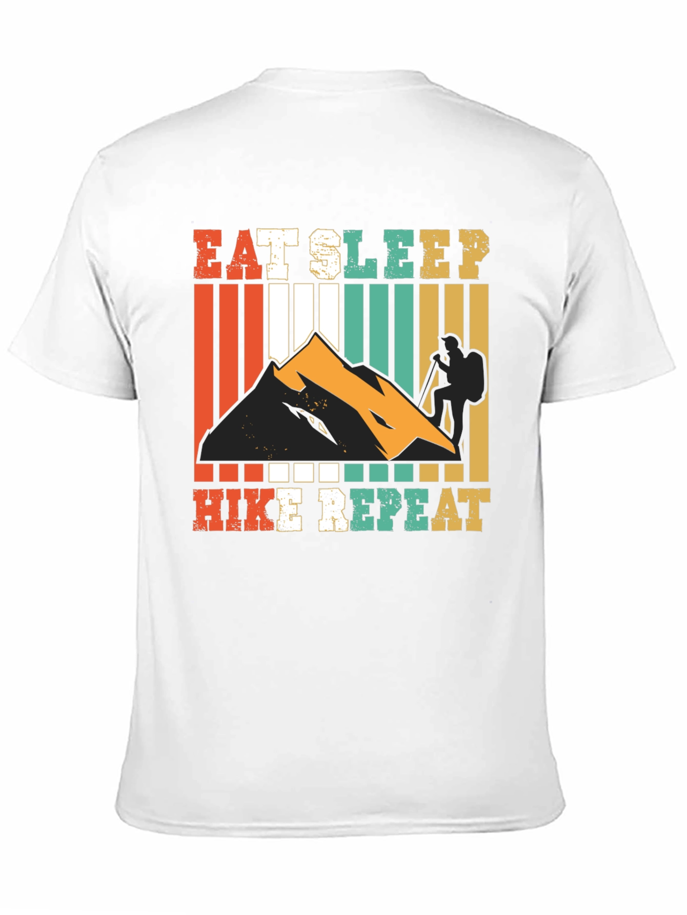 Eat Sleep Hike Repeat Black Graphic Tee