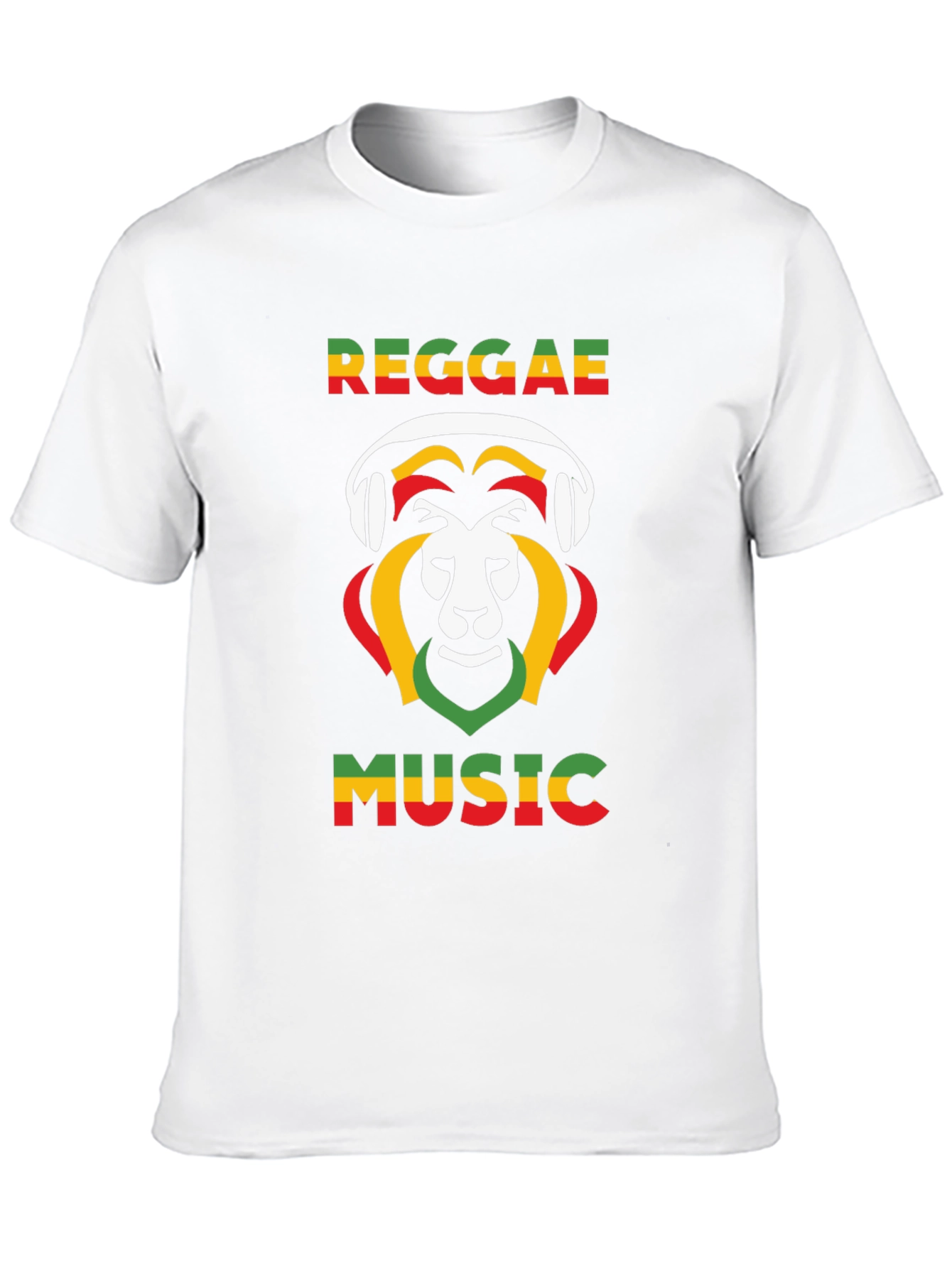 Reggae Music Lion Graphic Tee - Black