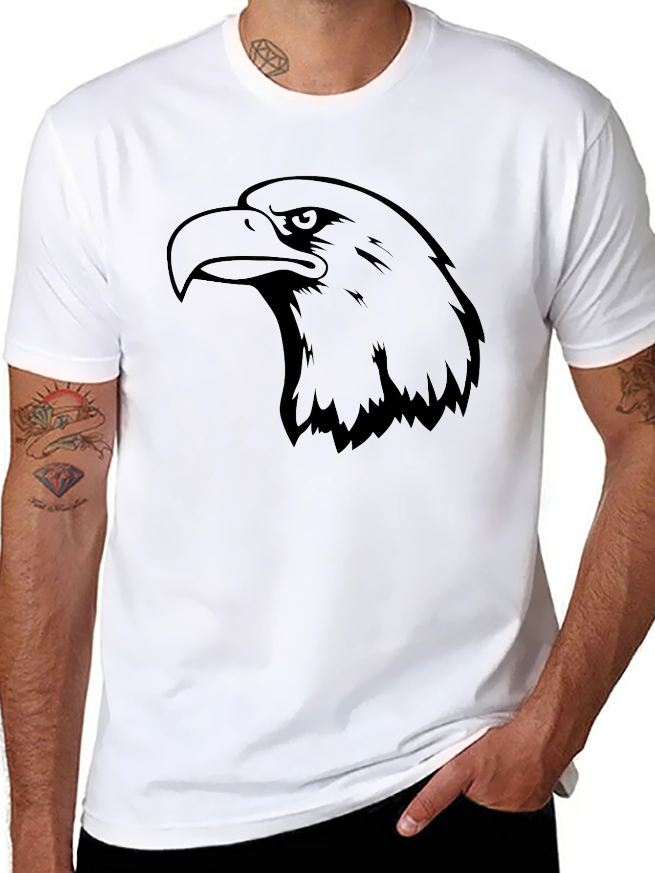 Black Eagle Graphic T-Shirt - Stylish Mens Apparel