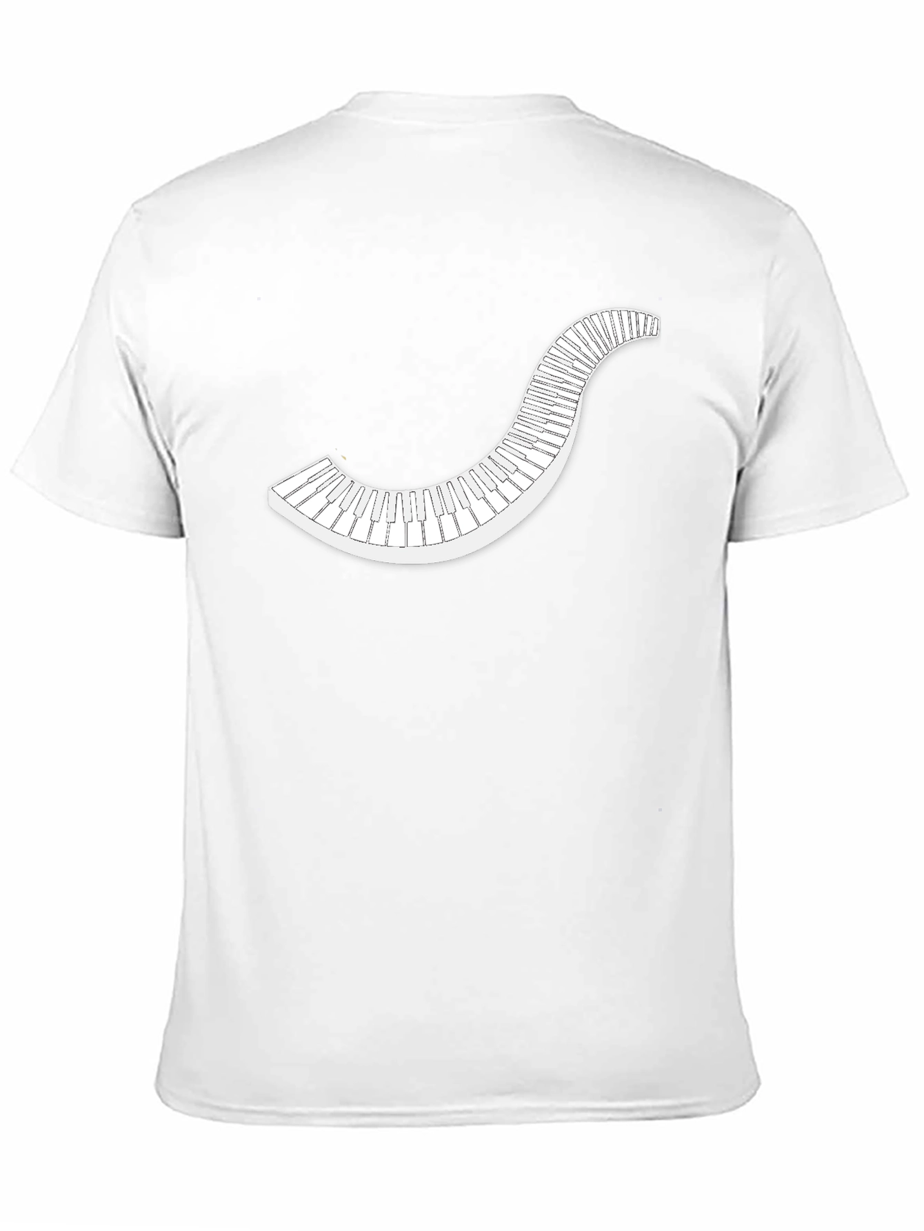 Piano Keys Graphic Tee - Black Cotton T-Shirt