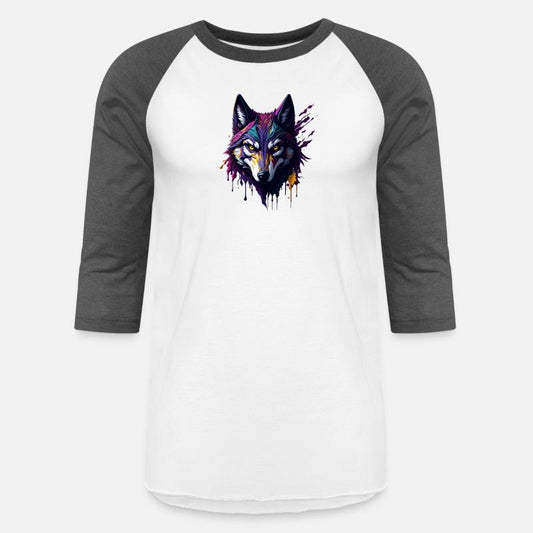 Wolf with paint splatters on it's face