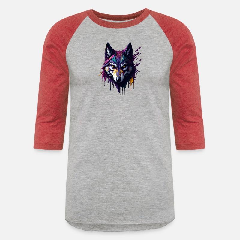 Wolf with paint splatters on it's face