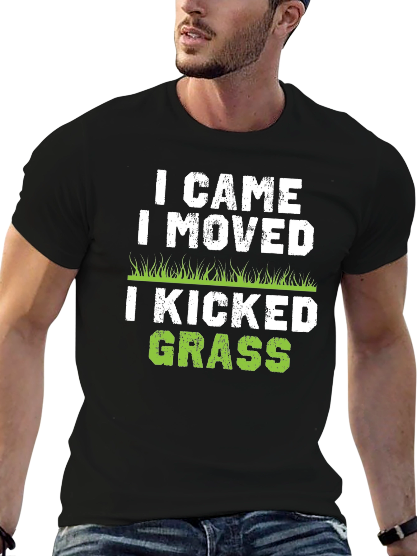 I Came I Moved I Kicked Grass Black T-Shirt