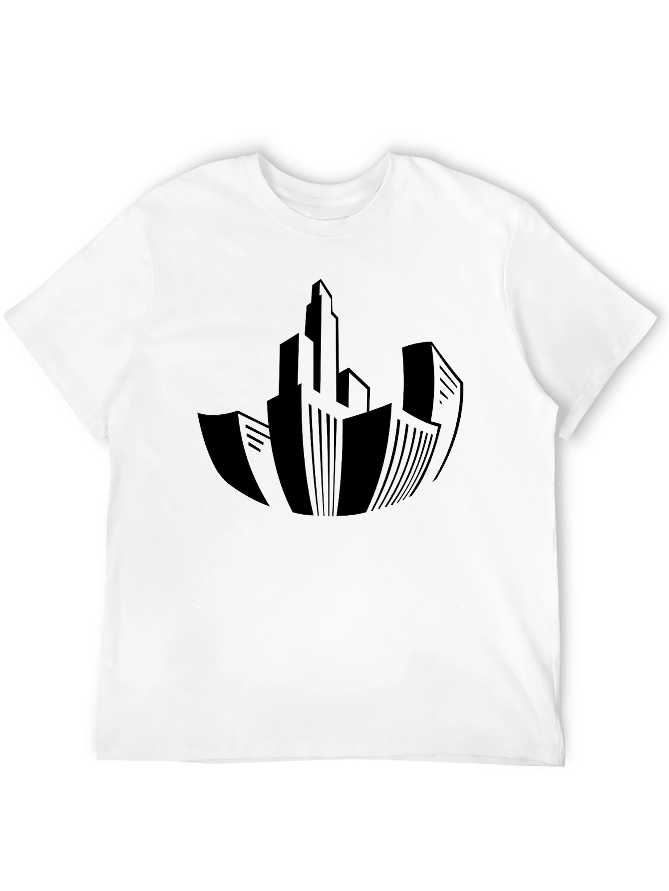 Urban Silhouette Tee - Modern Cityscape Design