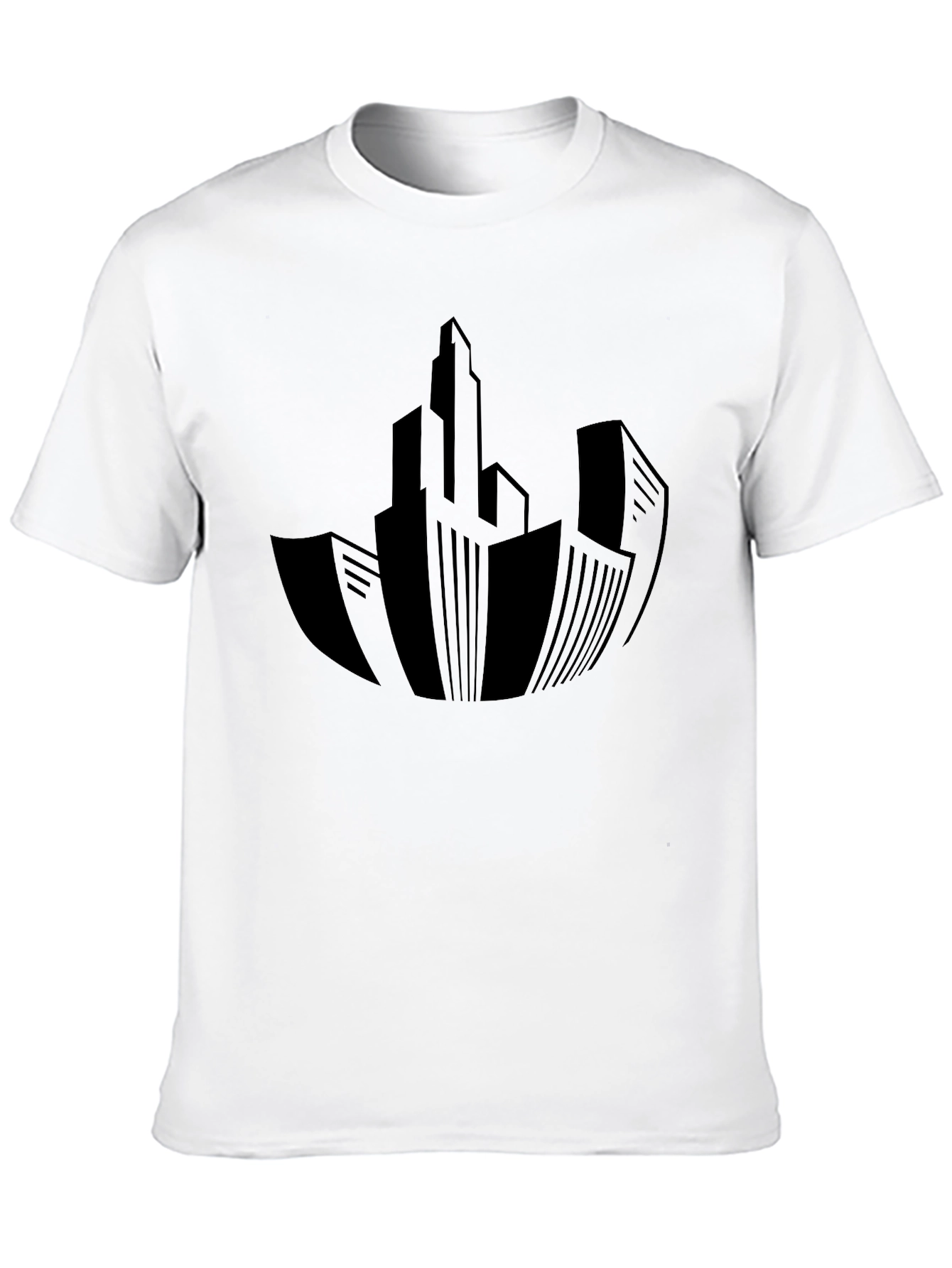 Urban Silhouette Tee - Modern Cityscape Design