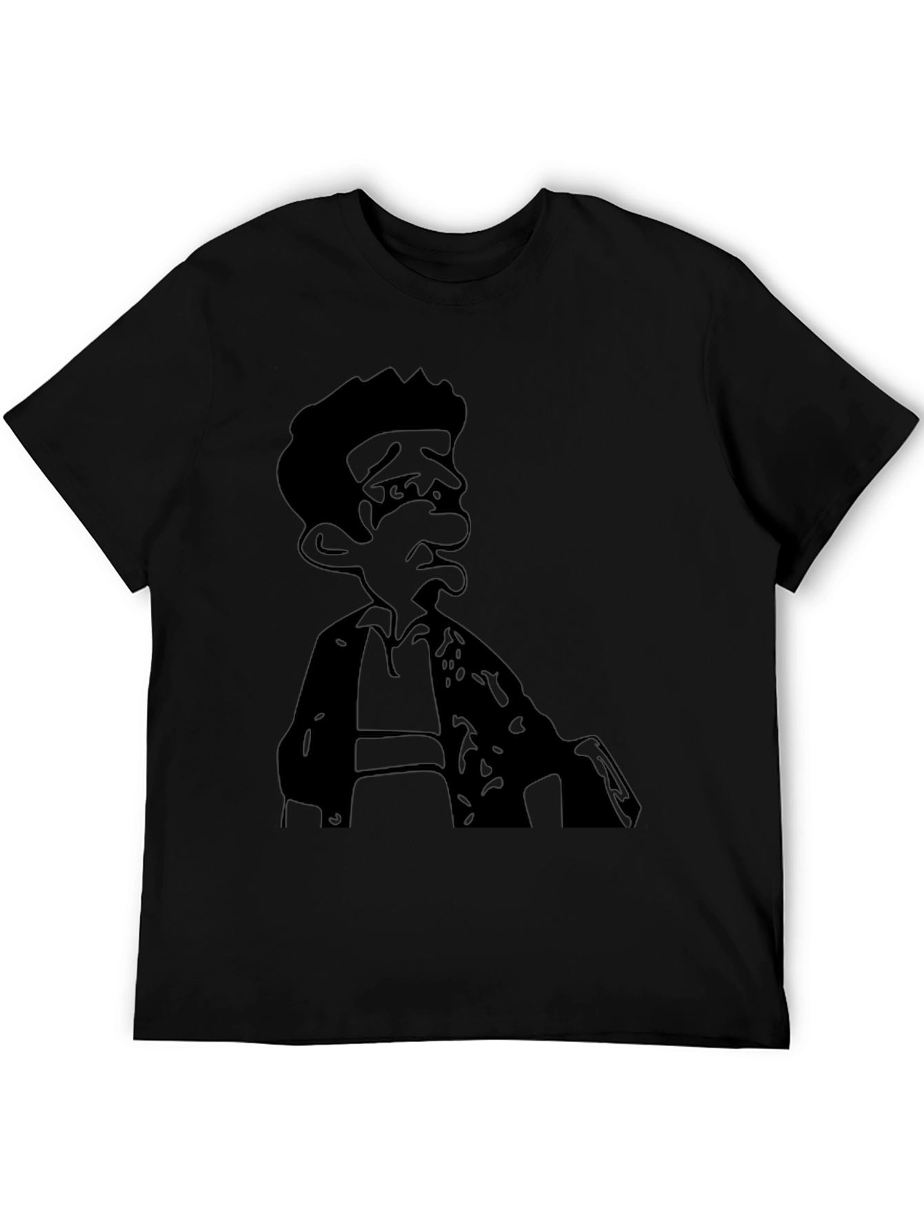 Cartoon Character Graphic Black T-Shirt