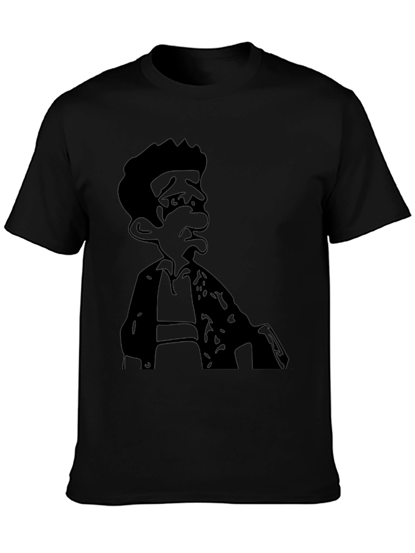 Cartoon Character Graphic Black T-Shirt
