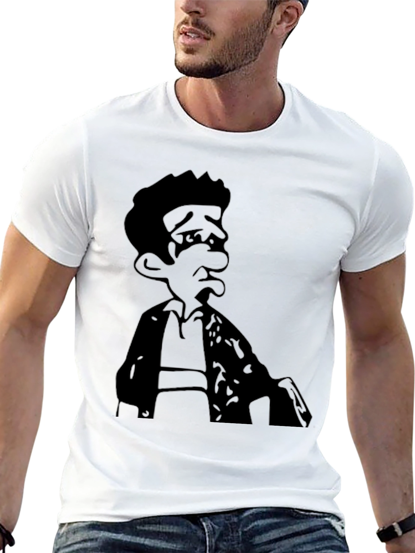 Cartoon Character Graphic Black T-Shirt