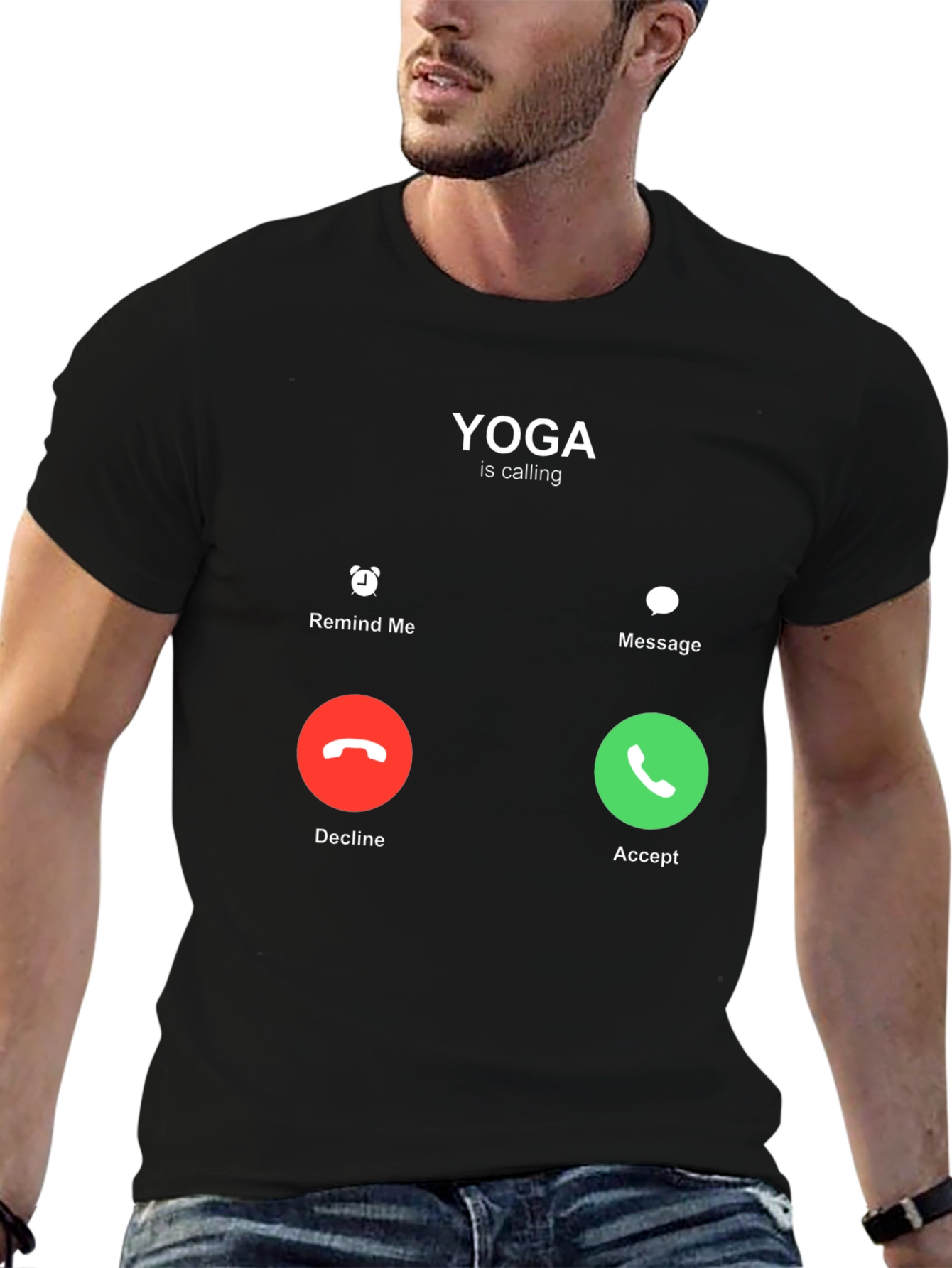 Yoga is Calling Black T-Shirt