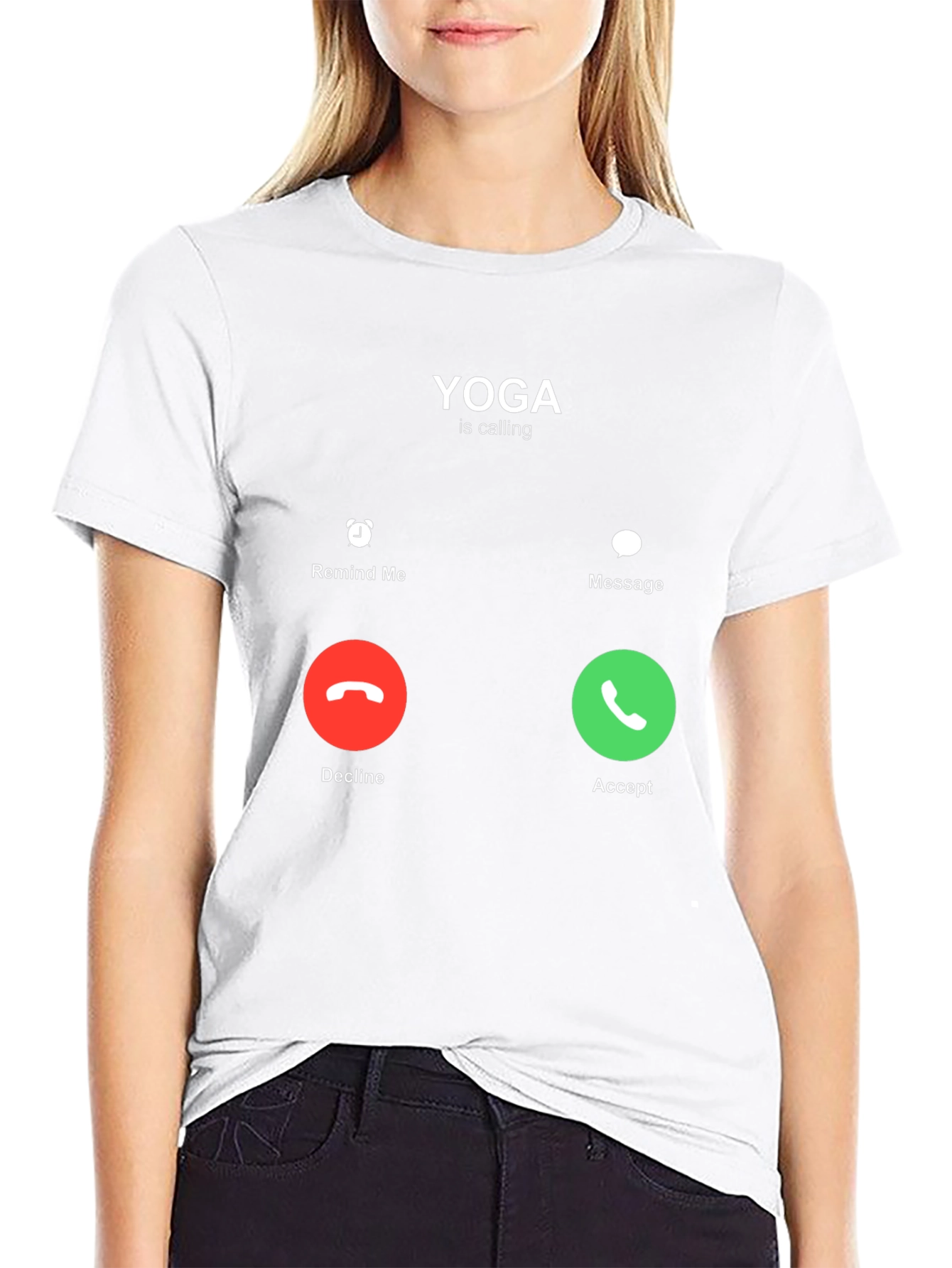 Yoga is Calling Black T-Shirt