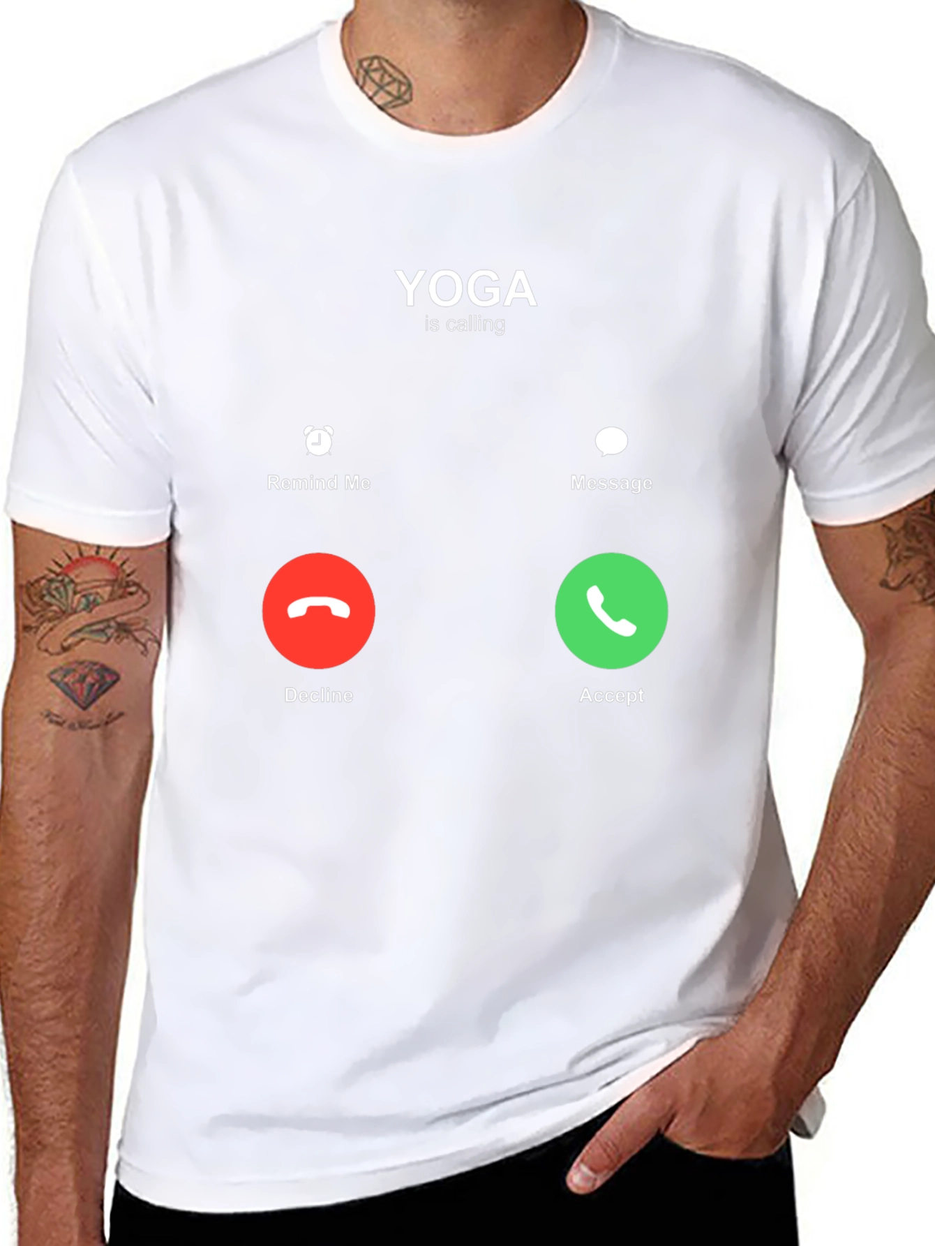 Yoga is Calling Black T-Shirt