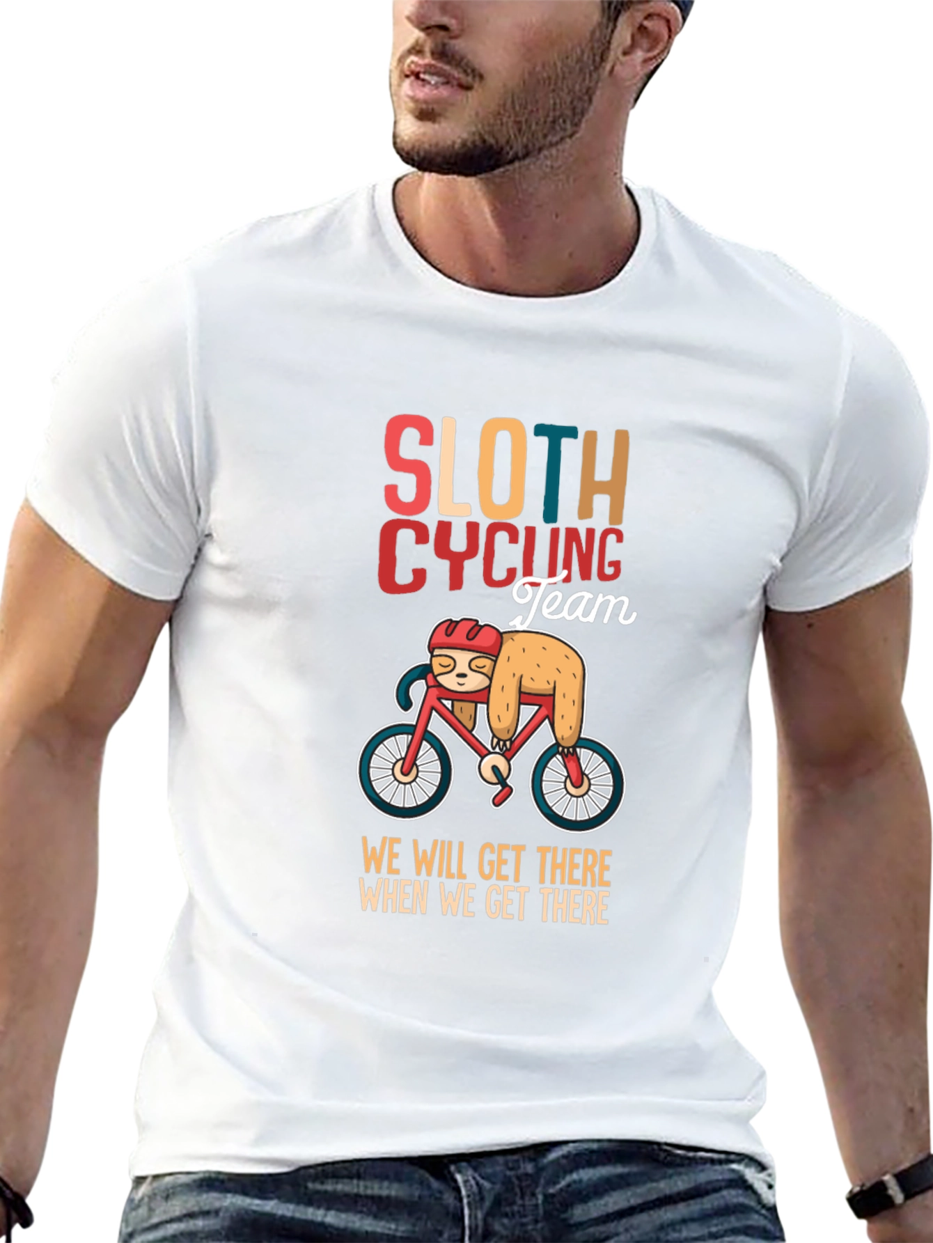 Sloth Cycling Team Graphic T-Shirt