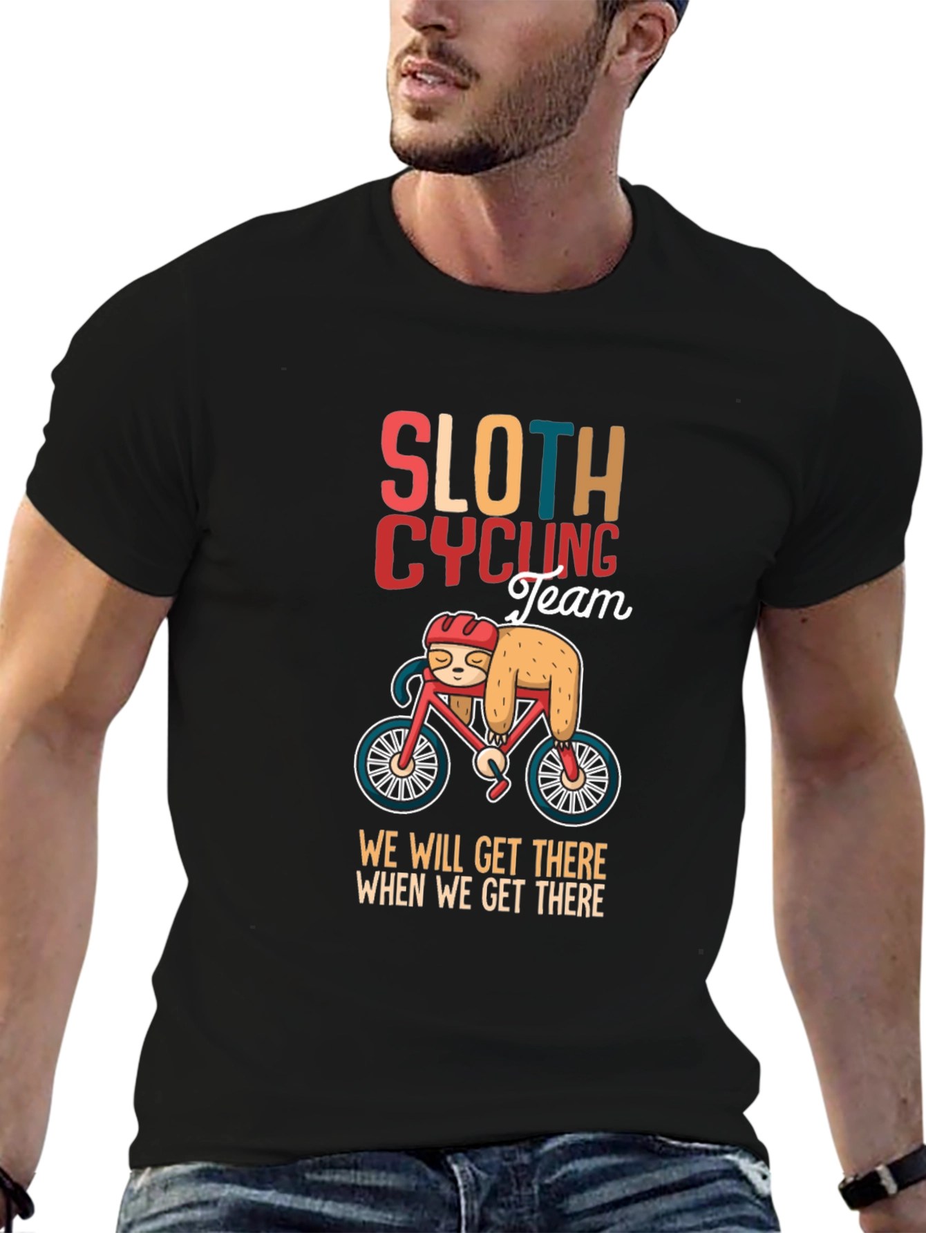 Sloth Cycling Team Graphic T-Shirt