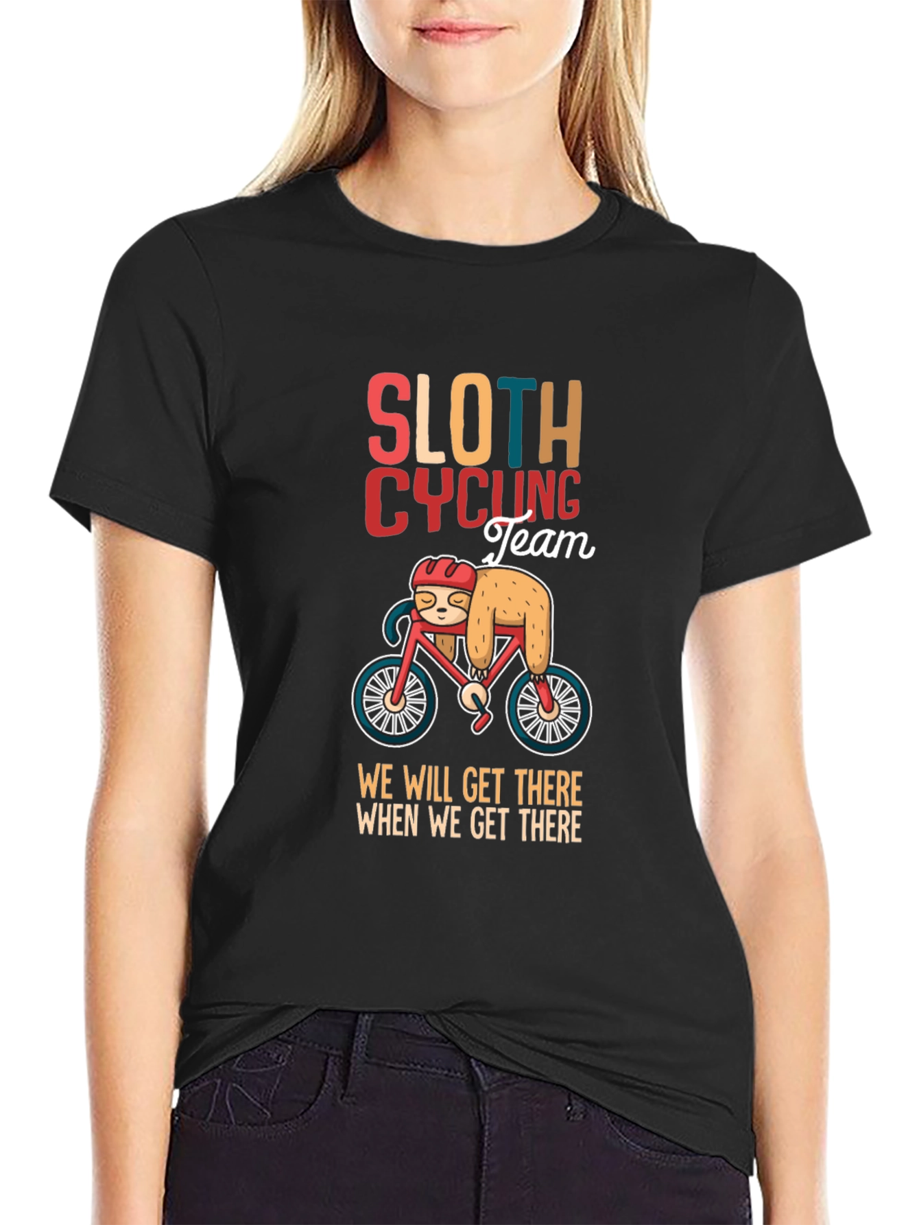 Sloth Cycling Team Graphic T-Shirt