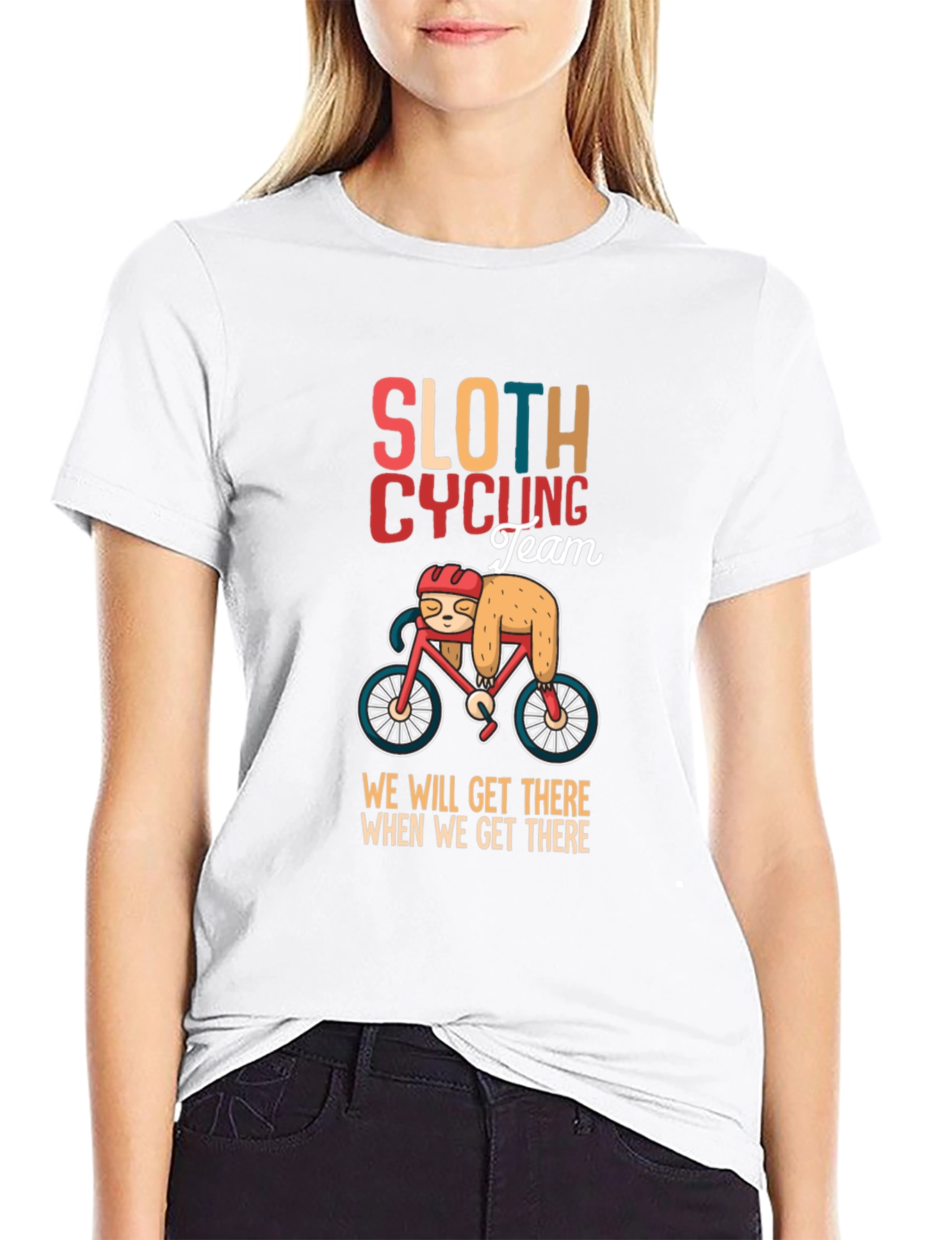 Sloth Cycling Team Graphic T-Shirt