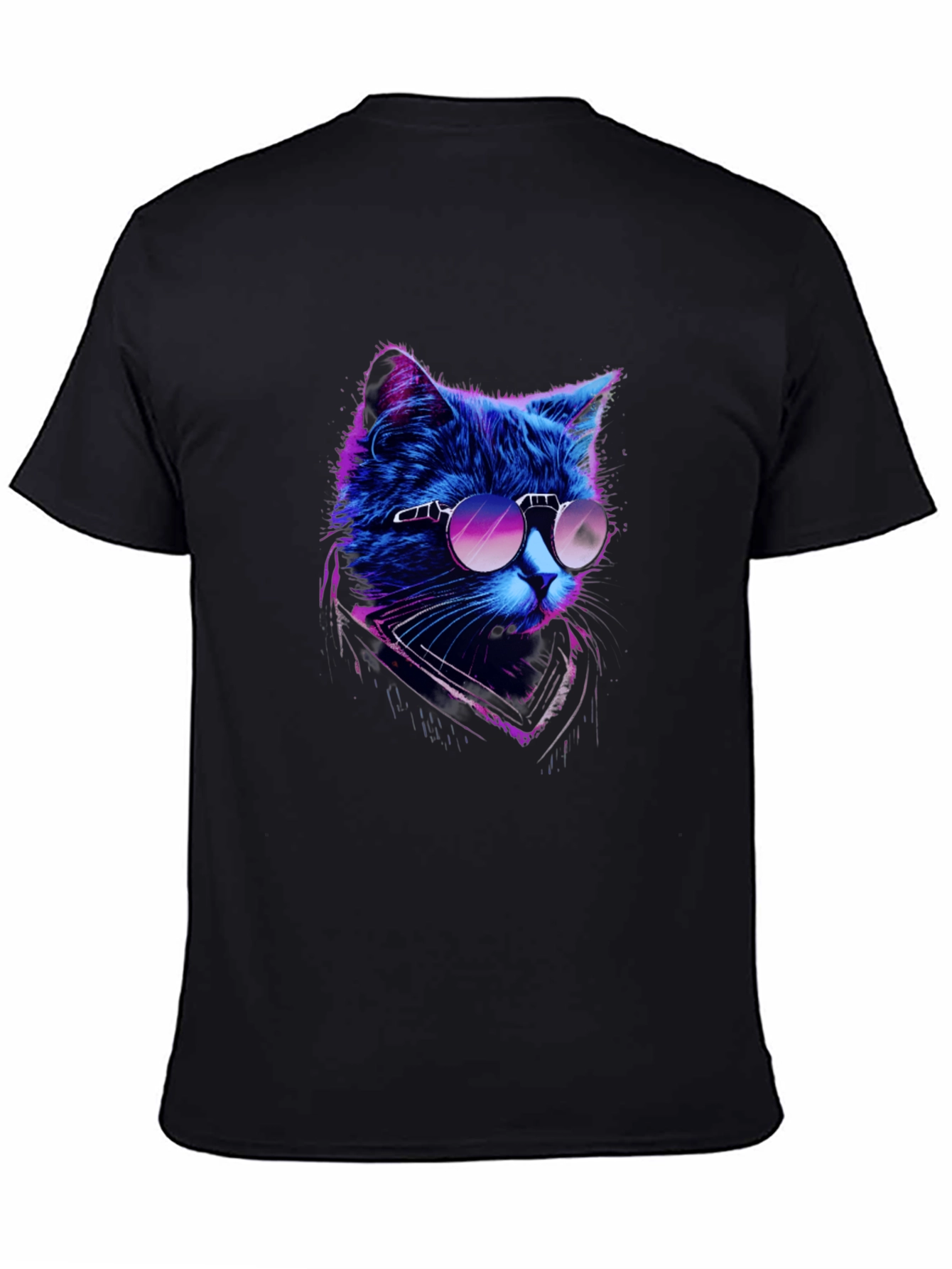 Cool Cat Graphic Tee - Mens Black T-Shirt