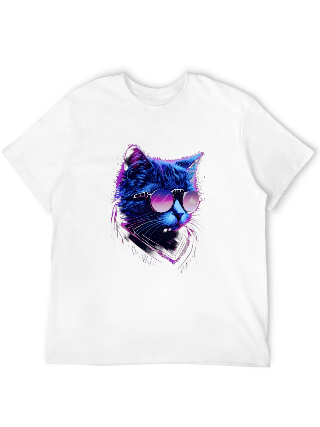 Cool Cat Graphic Tee - Mens Black T-Shirt