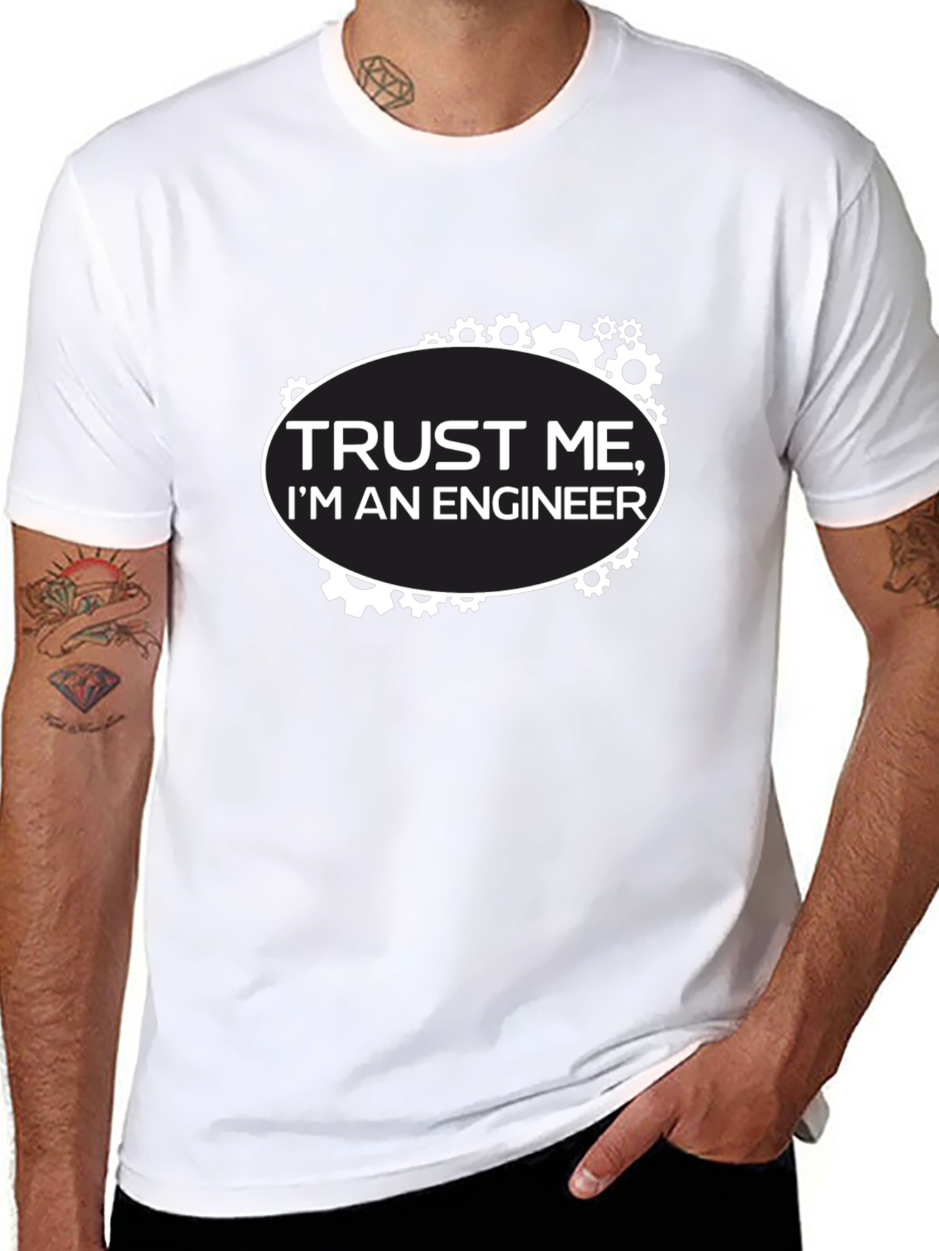 Trust Me Im An Engineer T-Shirt - Black