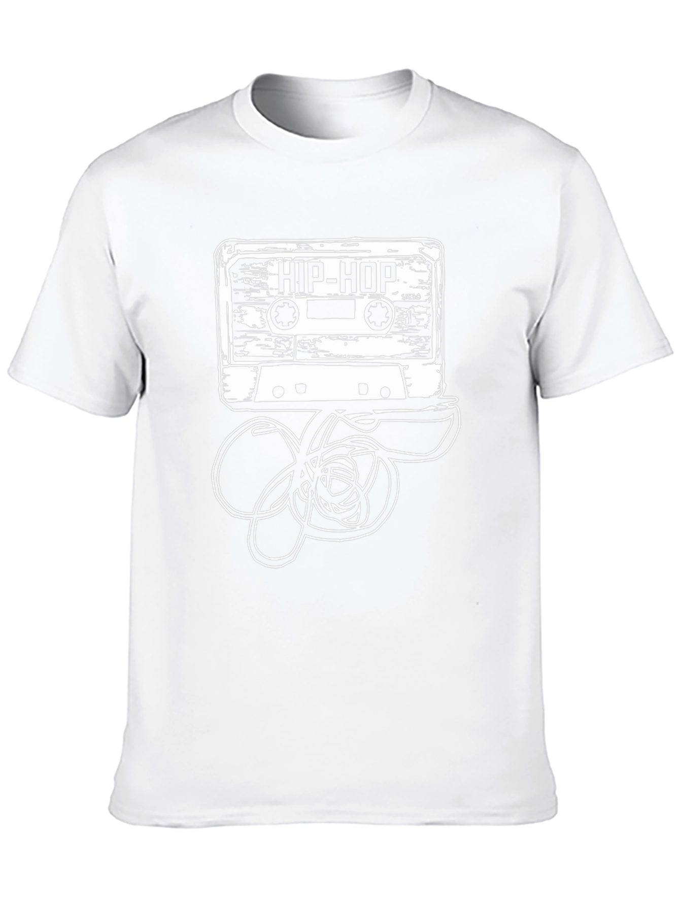 Hip-Hop Cassette Tape Graphic Tee - Retro Style