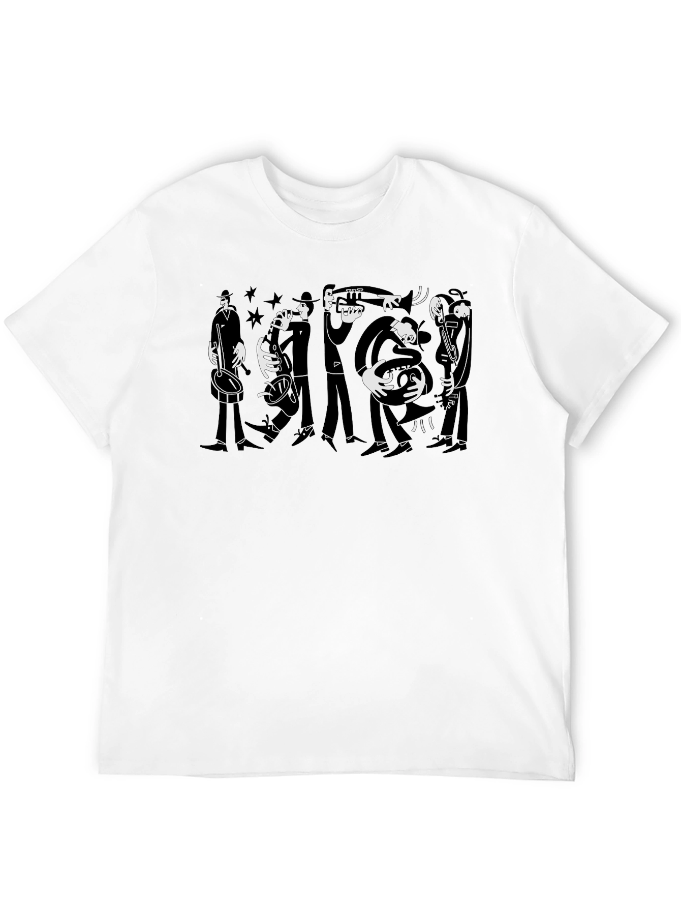 Black Jazz Band Graphic Tee