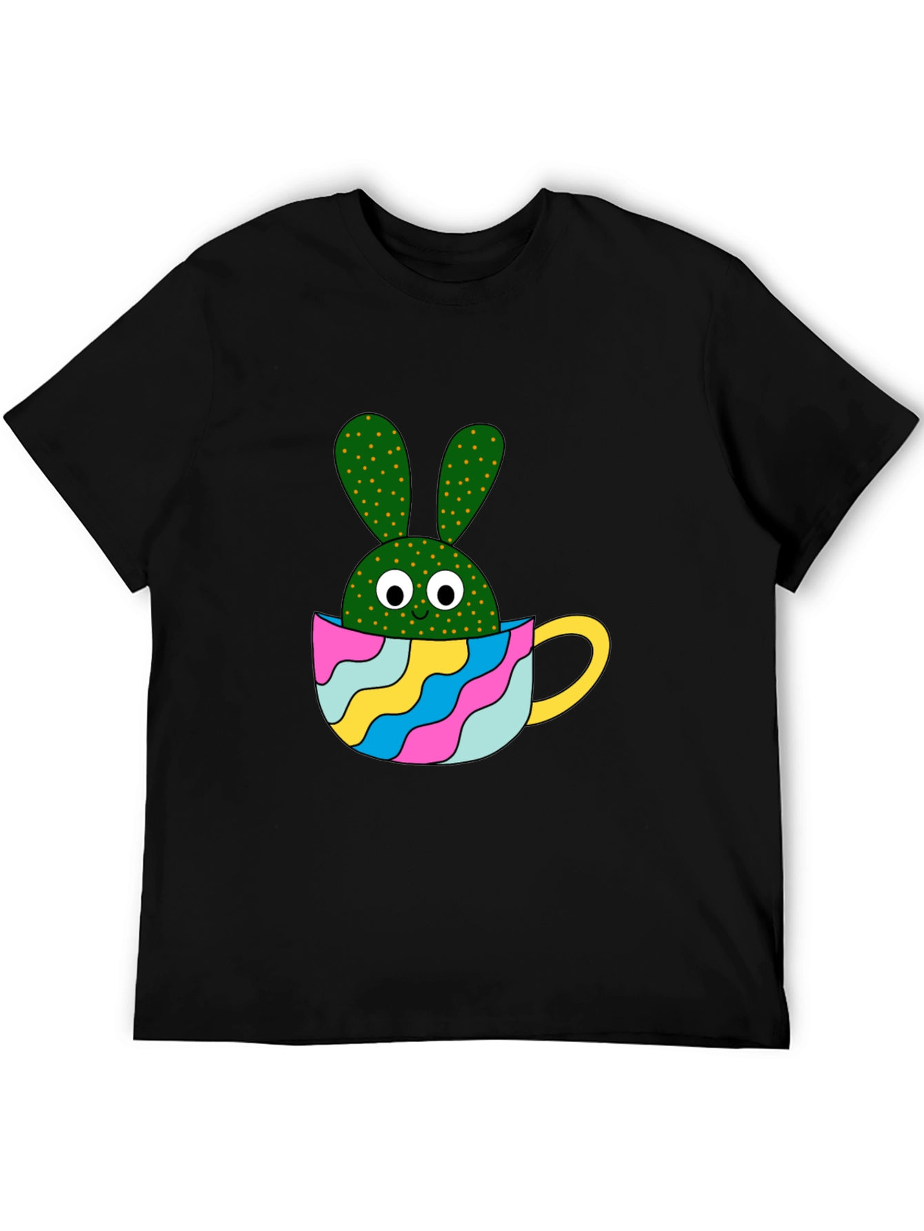 Cactus Bunny Black T-Shirt