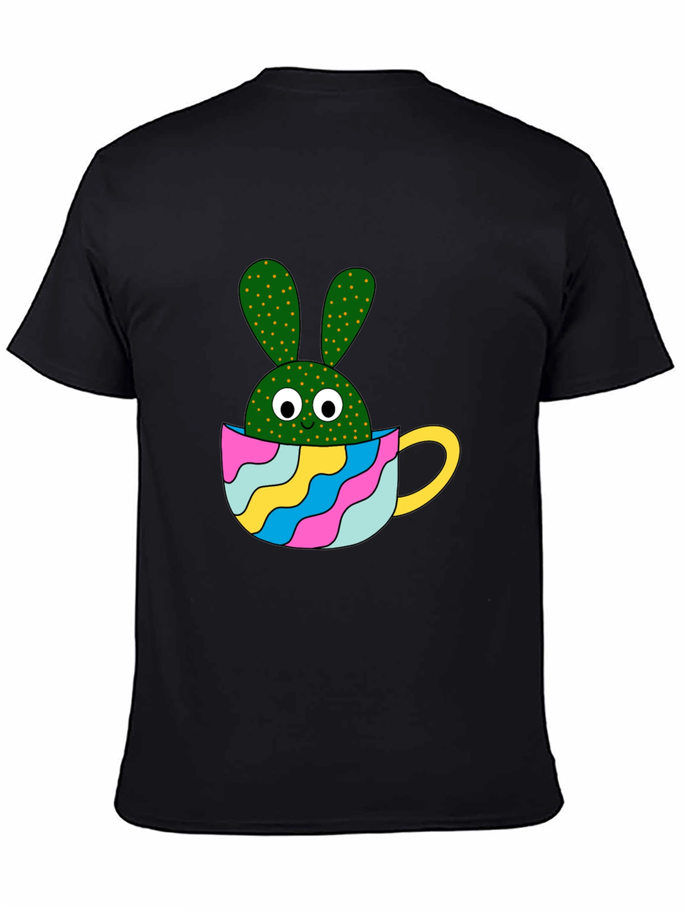 Cactus Bunny Black T-Shirt