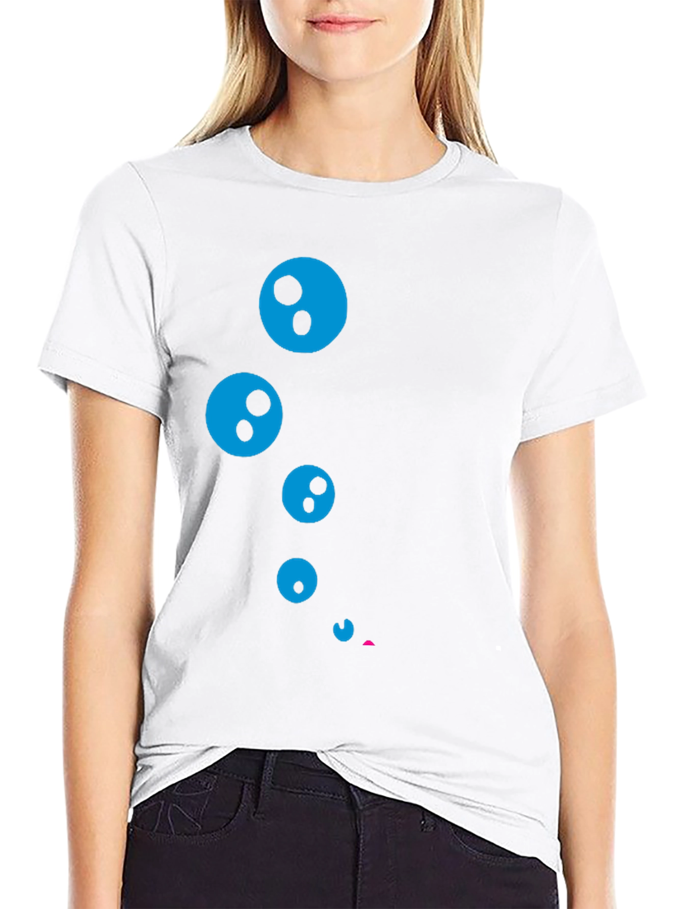 Funky Bubble Graphic Black T-Shirt