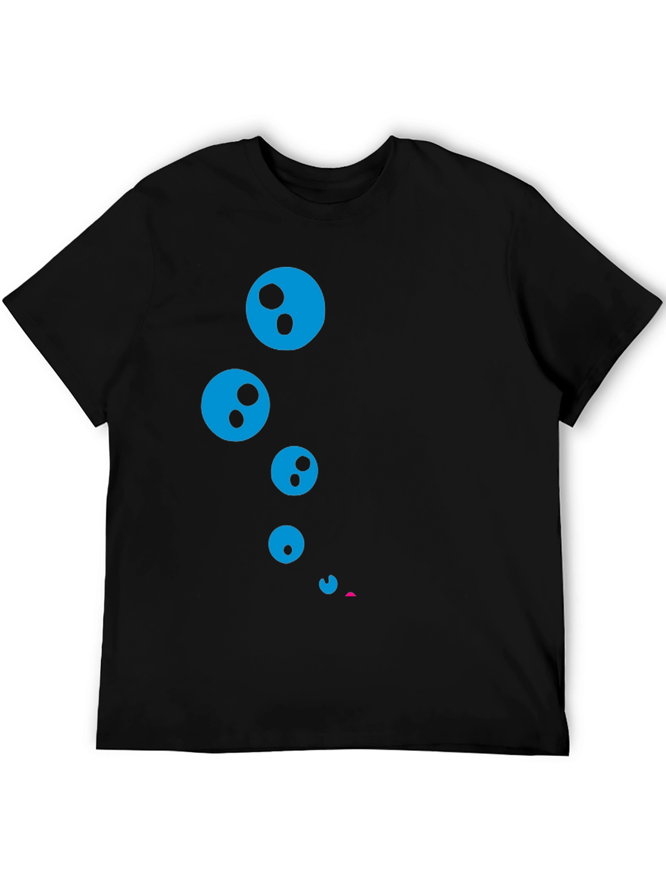 Funky Bubble Graphic Black T-Shirt