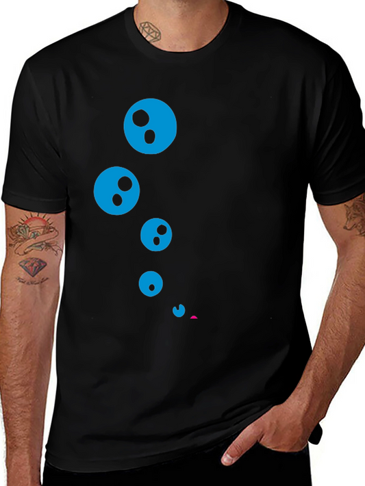 Funky Bubble Graphic Black T-Shirt