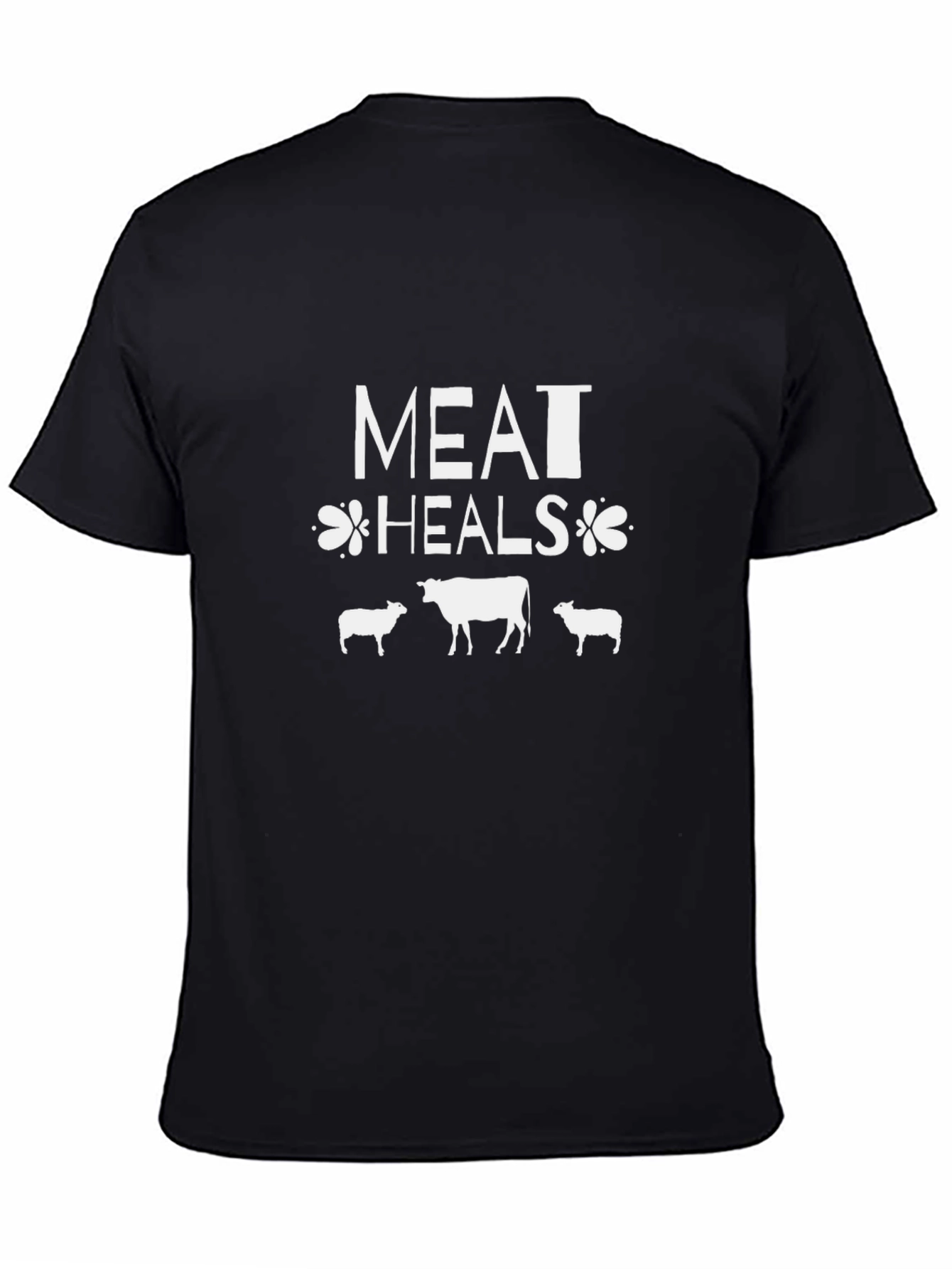 Meat Heals Graphic Tee - Black Cotton T-Shirt