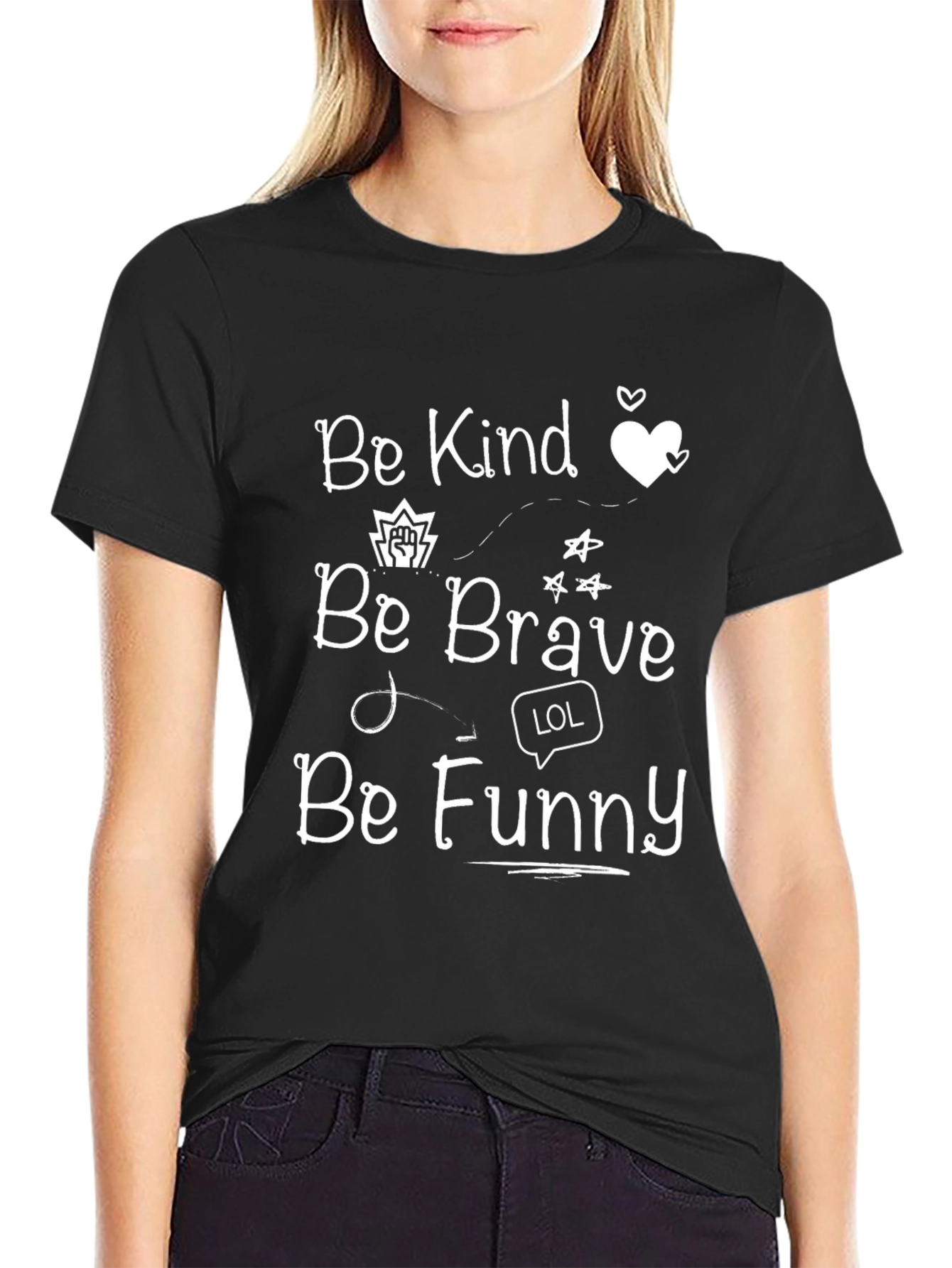 Be Kind Brave Funny Graphic T-Shirt