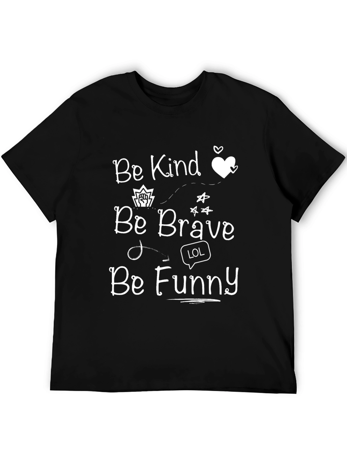 Be Kind Brave Funny Graphic T-Shirt