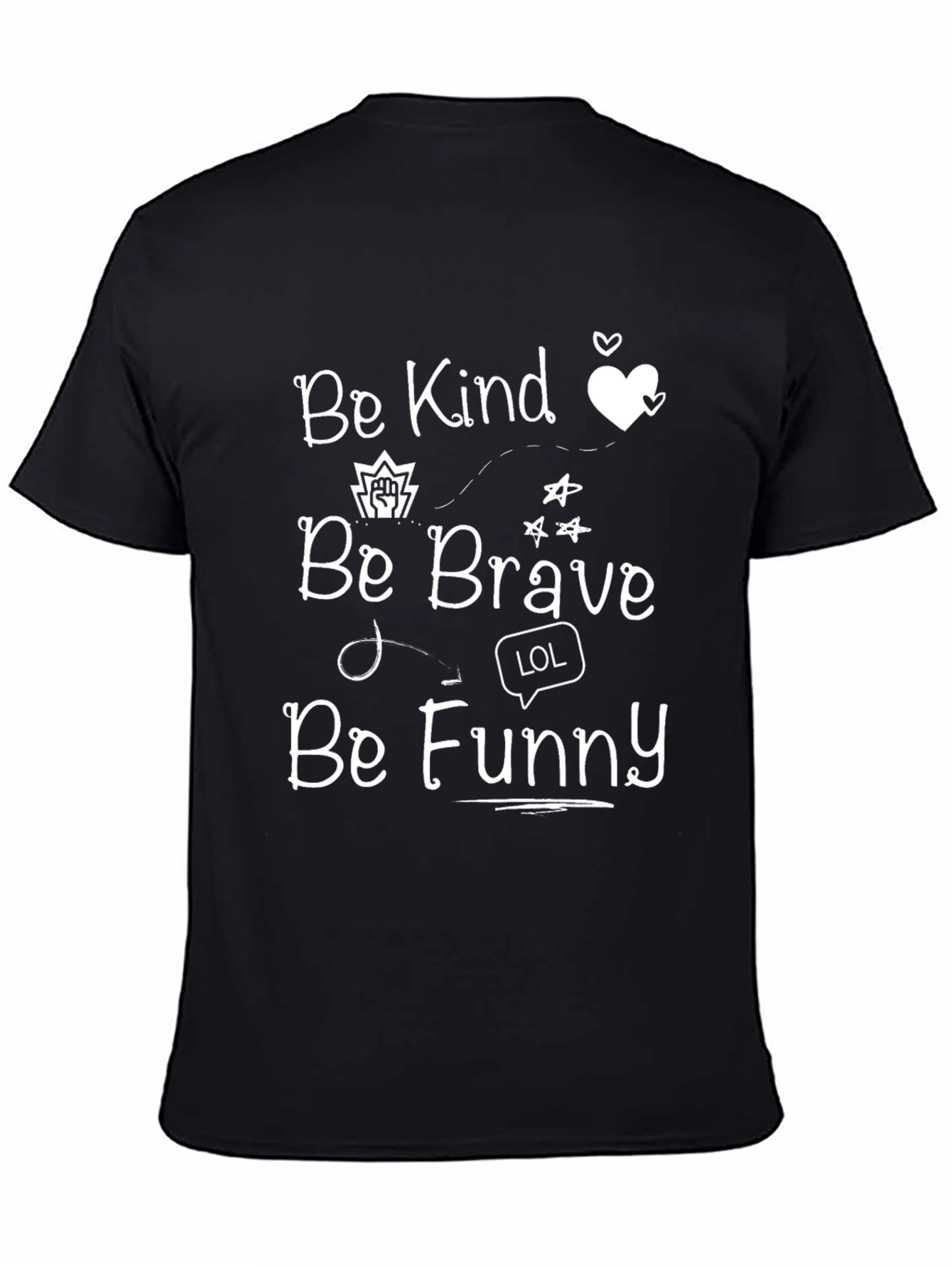 Be Kind Brave Funny Graphic T-Shirt