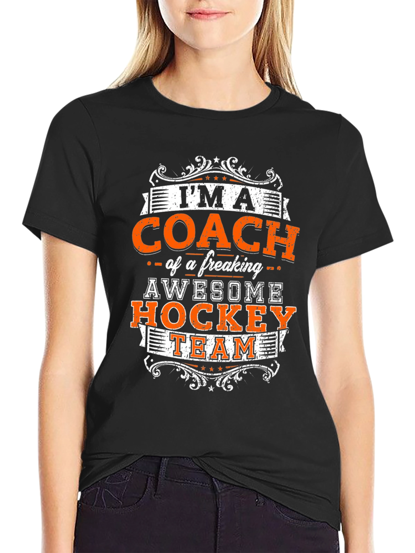 Im A Coach T-Shirt Hockey Team Awesome Funny Gift