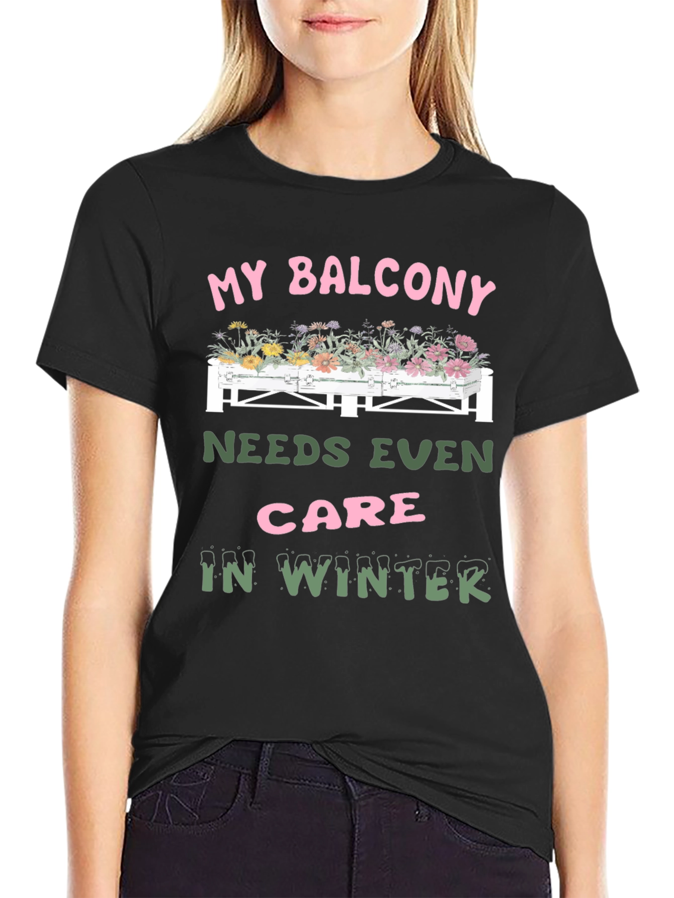 My Balcony Needs Care T-Shirt Winter Garden Tee