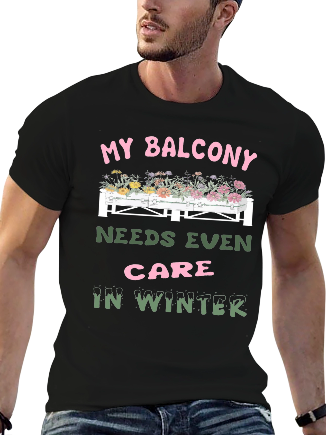 My Balcony Needs Care T-Shirt Winter Garden Tee