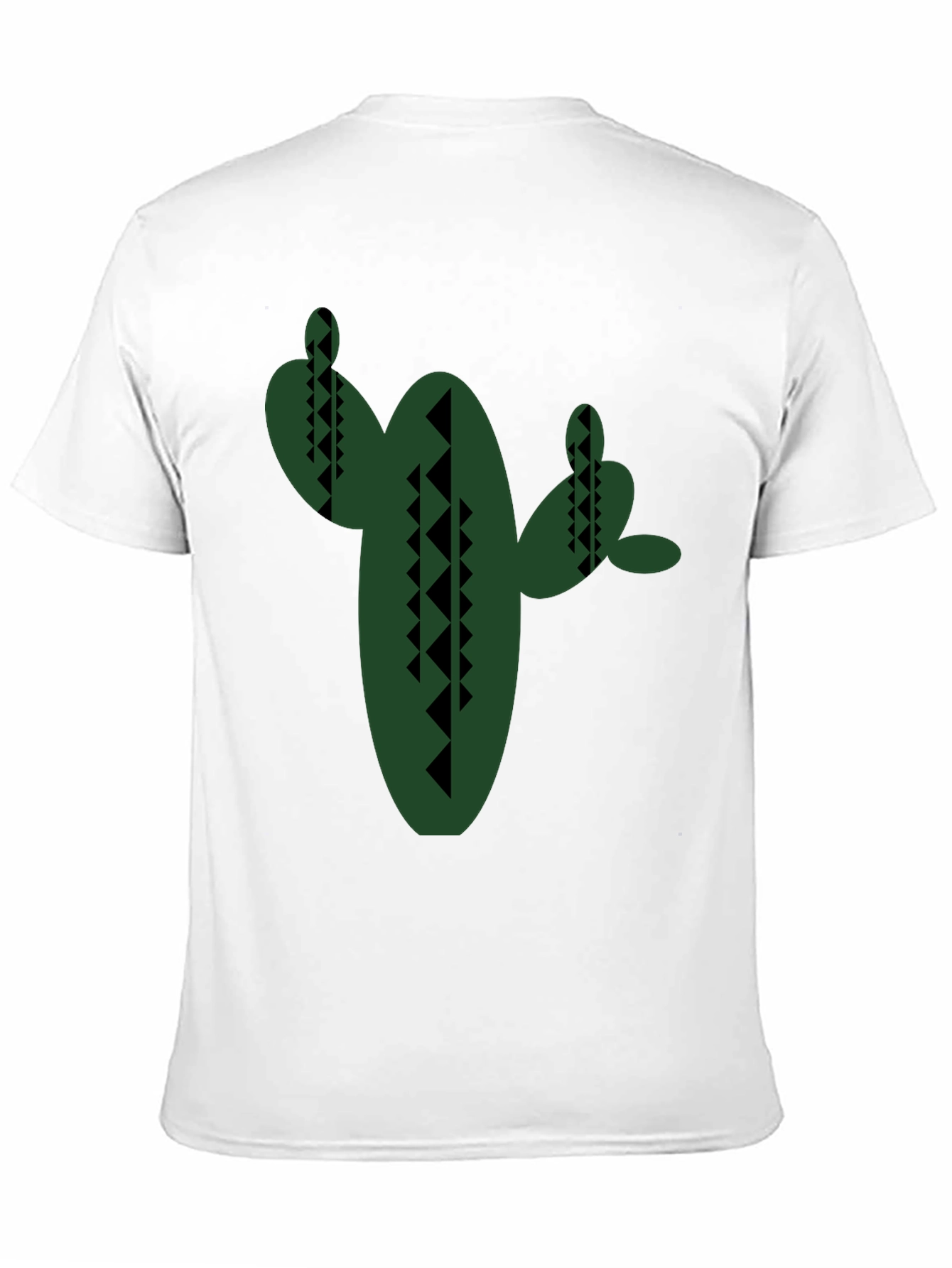 Geometric Cactus Graphic Tee - Modern Desert Style