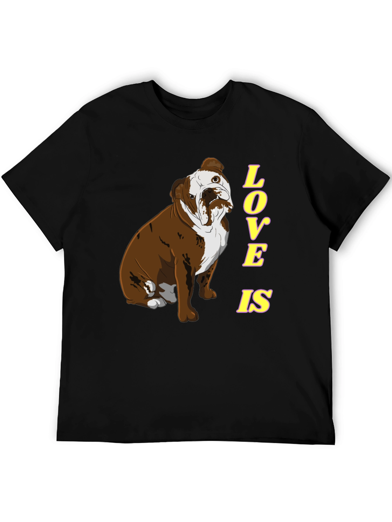 Bulldog Love Graphic Tee - Black