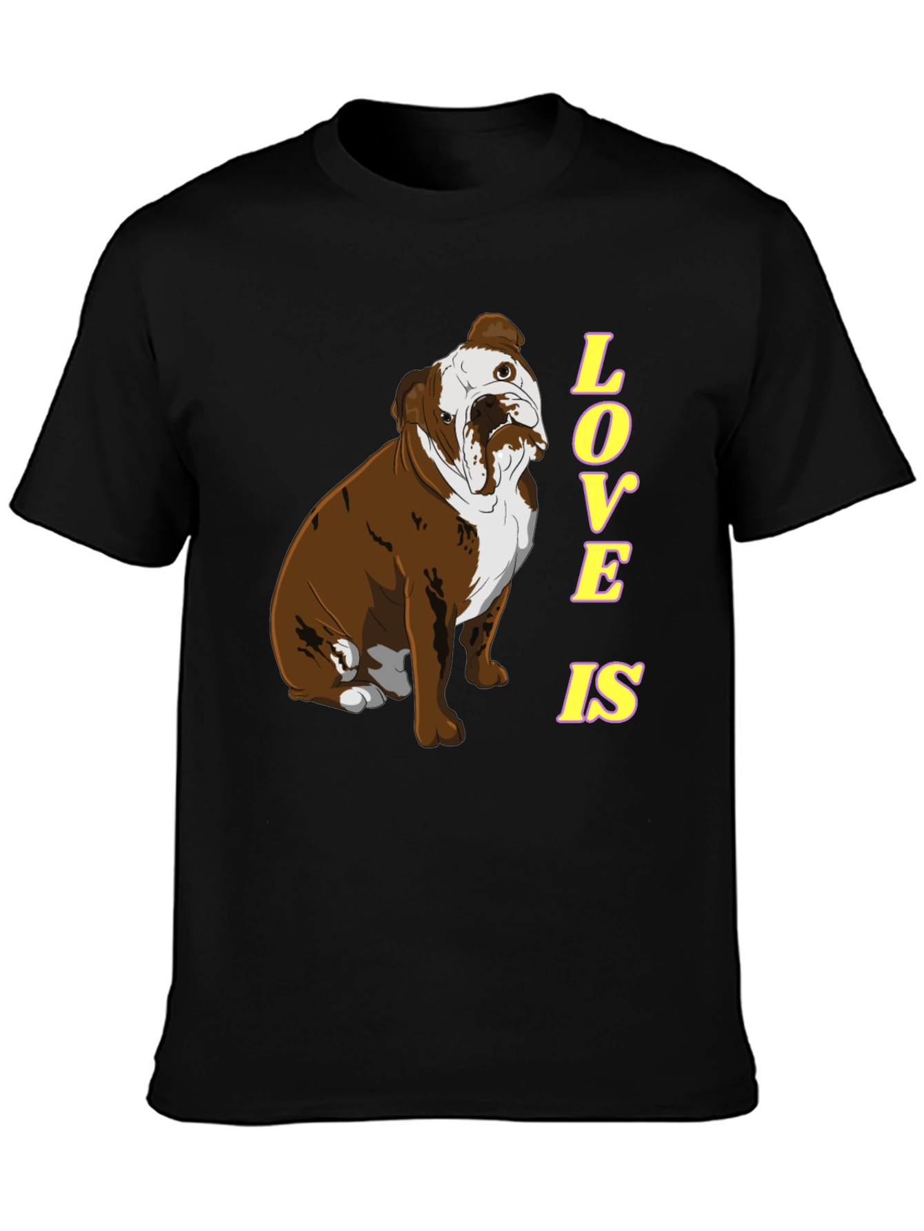 Bulldog Love Graphic Tee - Black