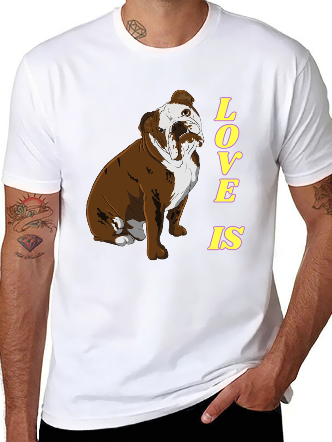 Bulldog Love Graphic Tee - Black