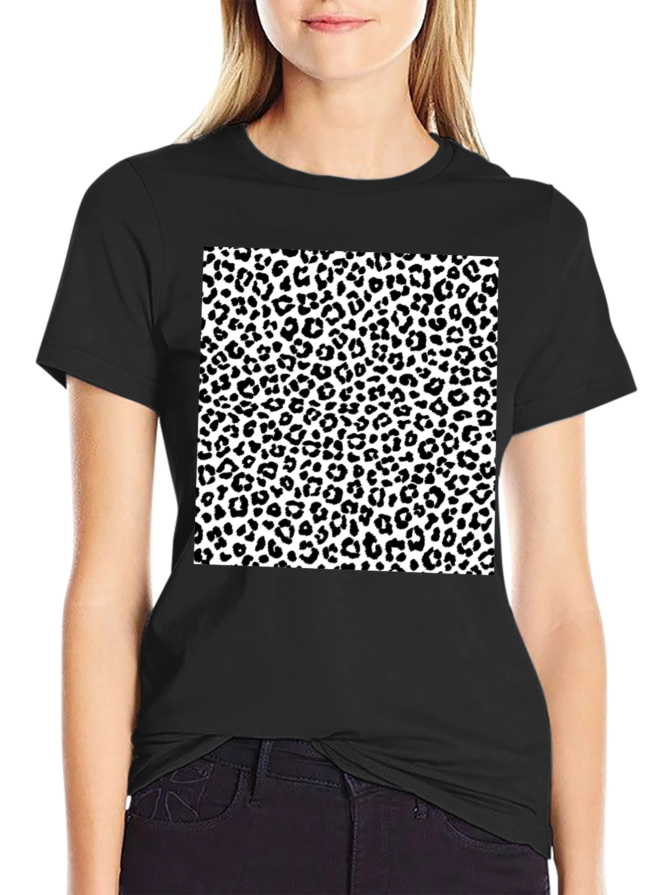 Leopard Print Graphic Tee - Stylish Mens T-Shirt