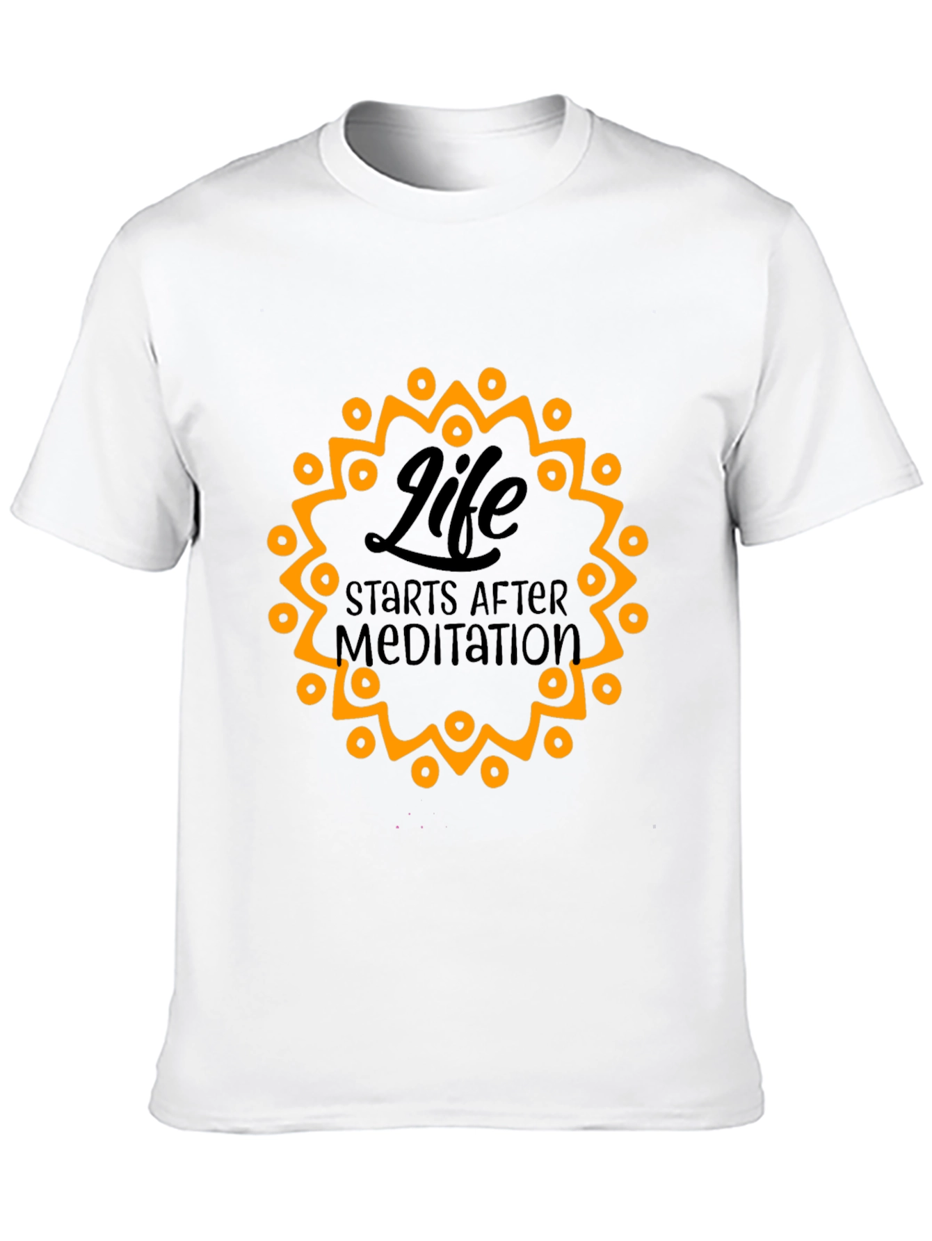 Life Starts After Meditation Black T-Shirt
