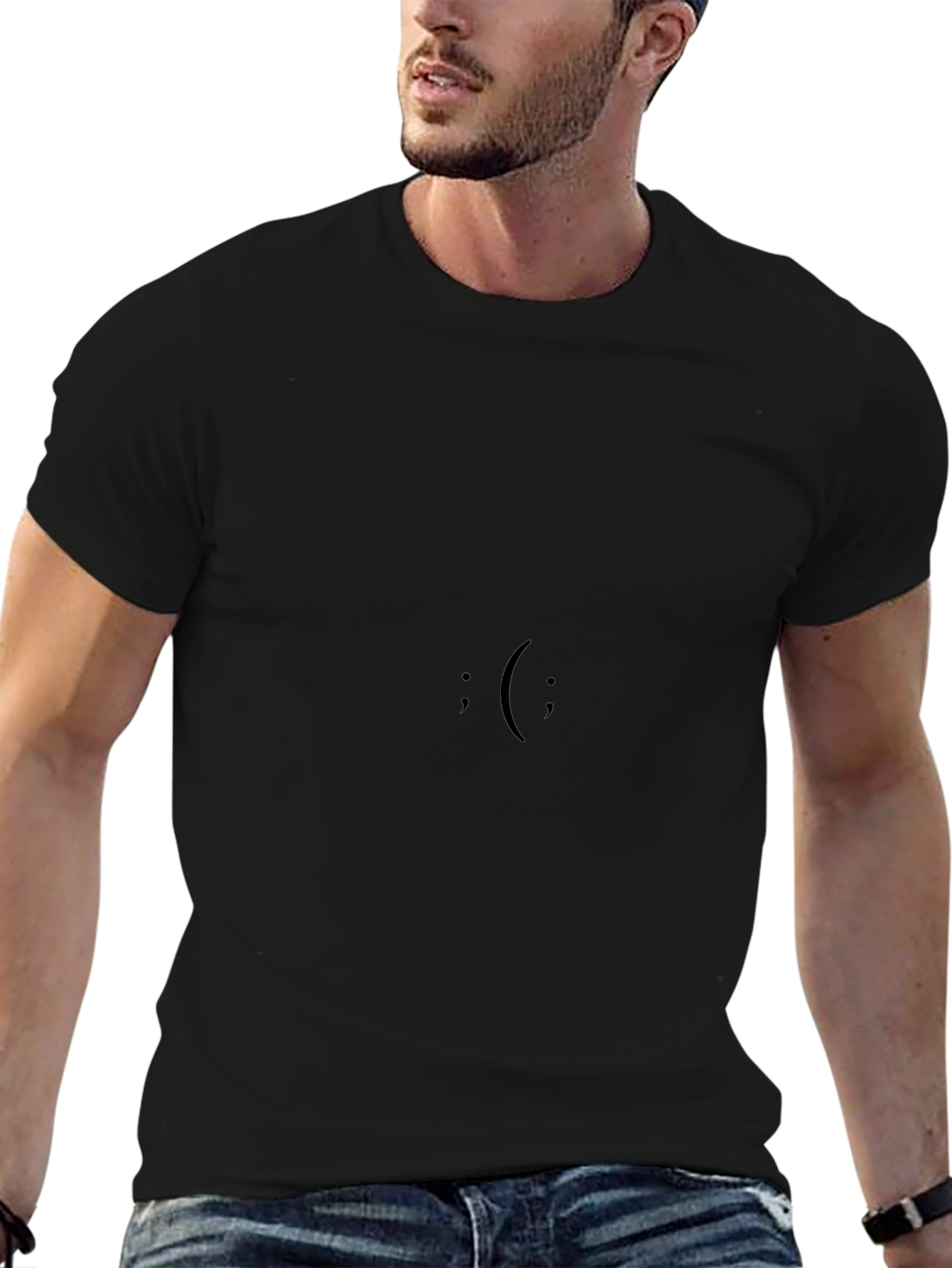 Black ;( Graphic Tee - Minimalist Style