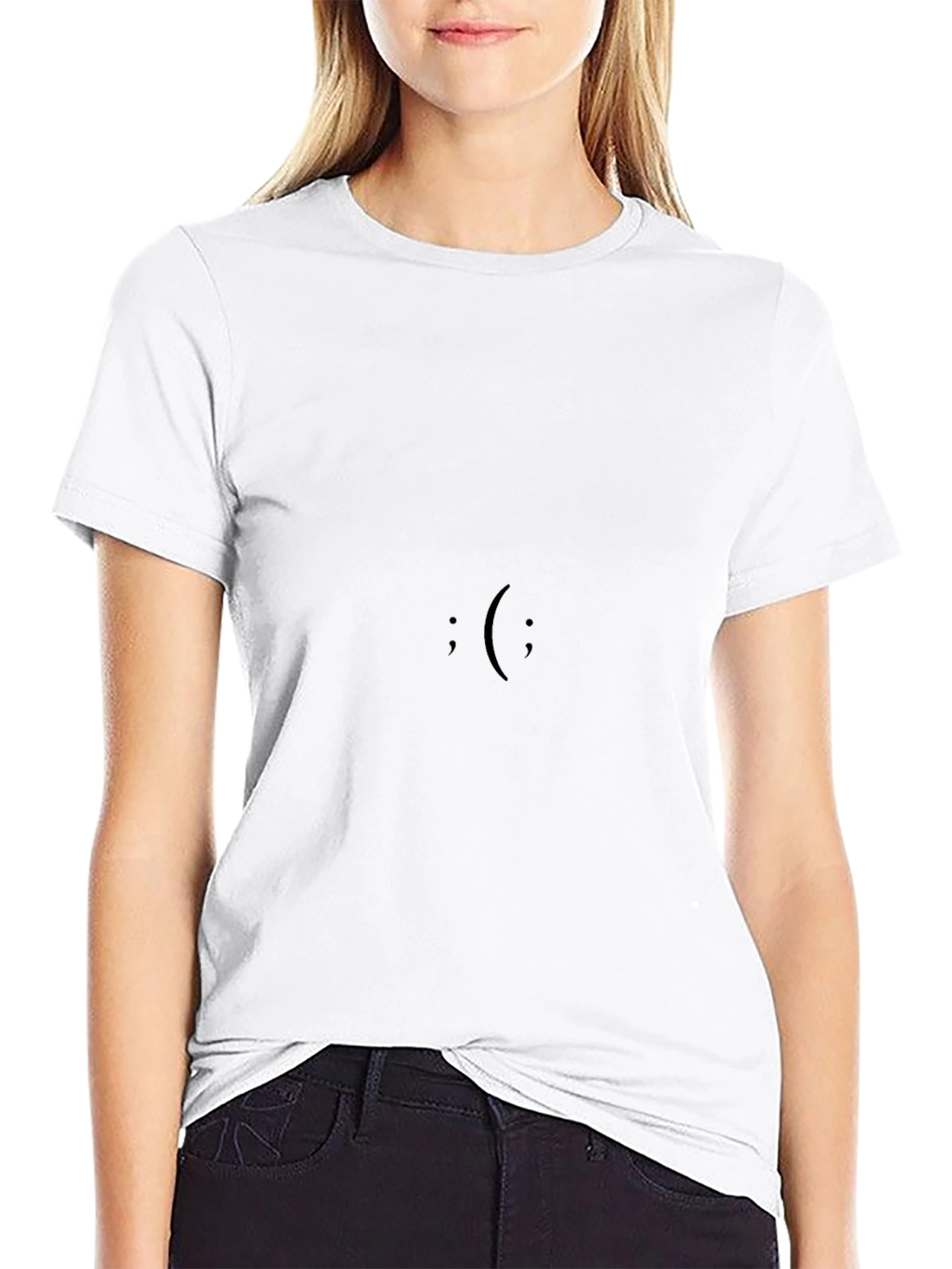 Black ;( Graphic Tee - Minimalist Style