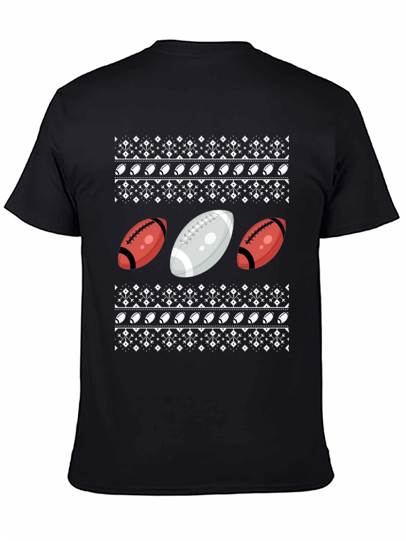 Football Ugly Christmas Sweater T-Shirt