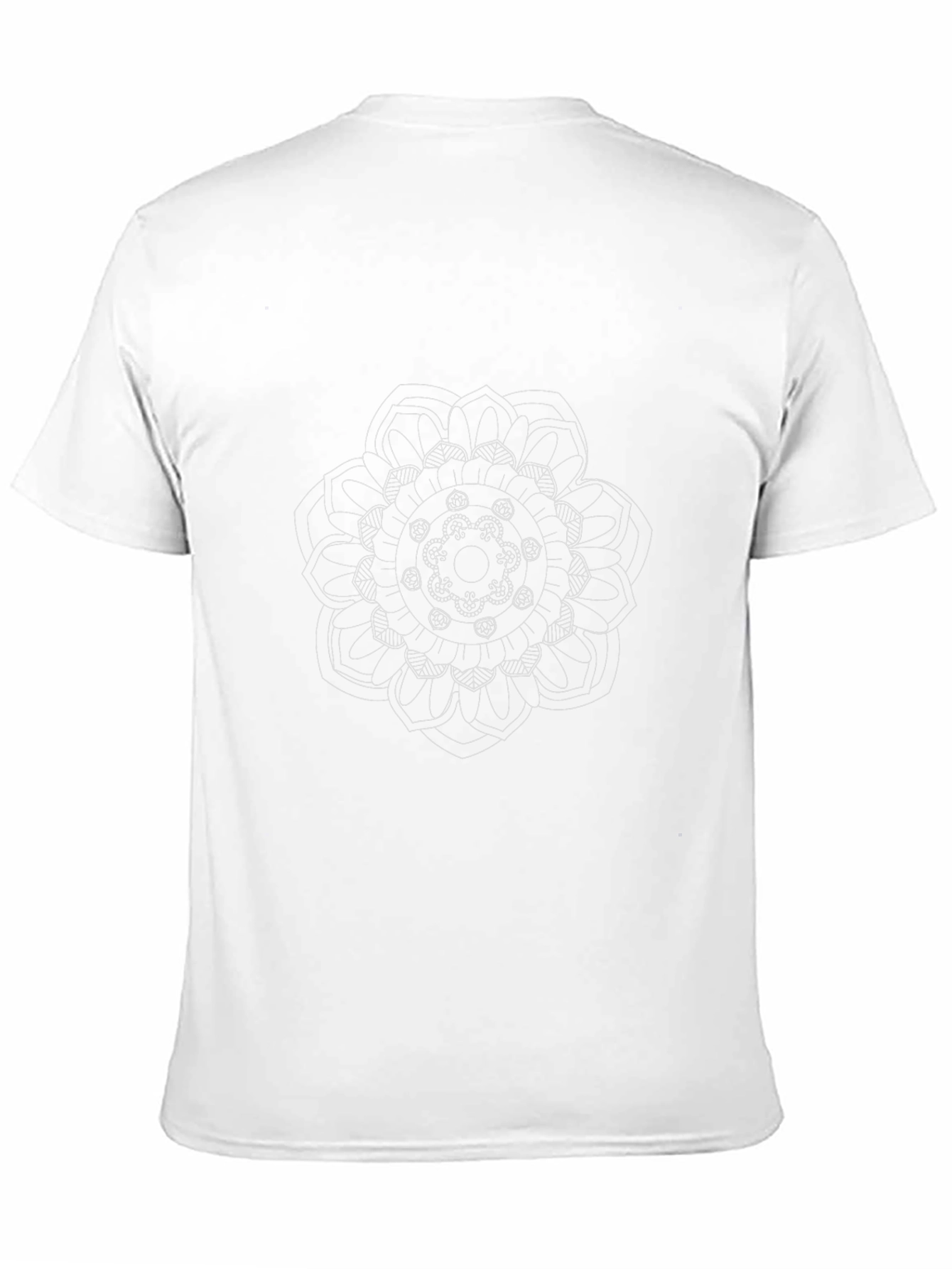 Mens Black Tee with Mandala Design