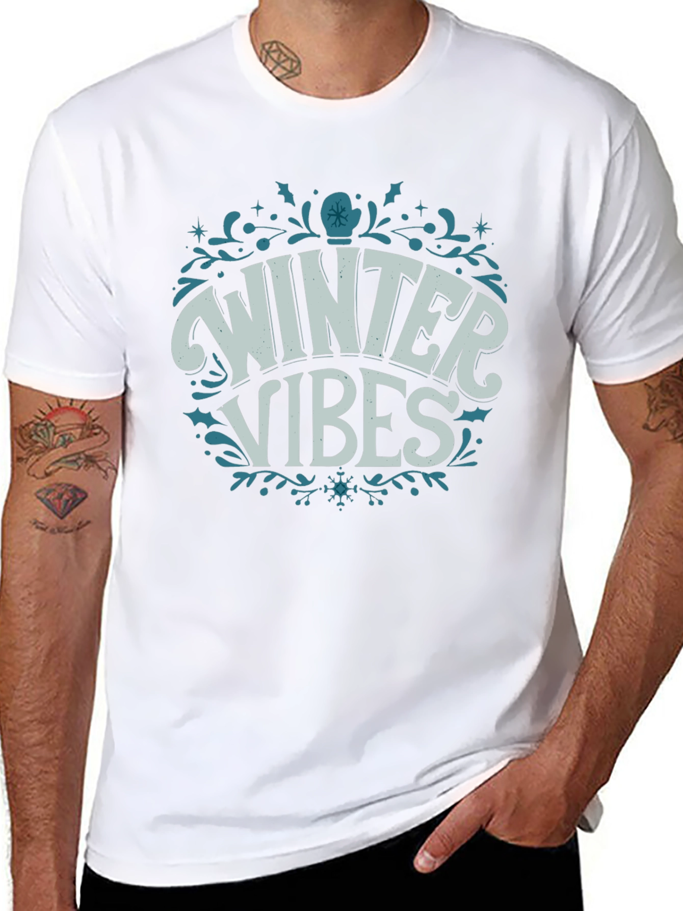 Winter Vibes Graphic Tee - Cozy Holiday Shirt