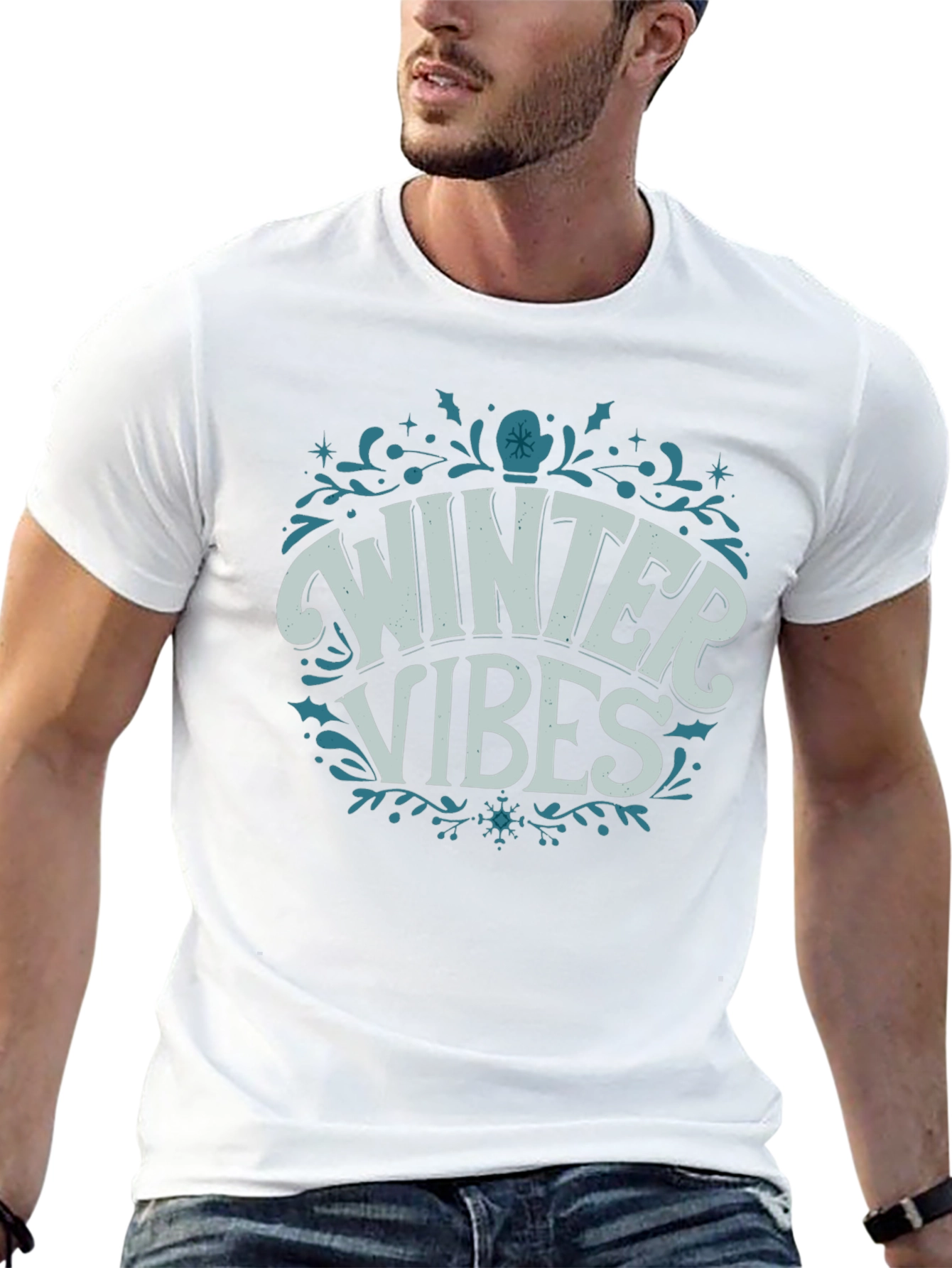 Winter Vibes Graphic Tee - Cozy Holiday Shirt