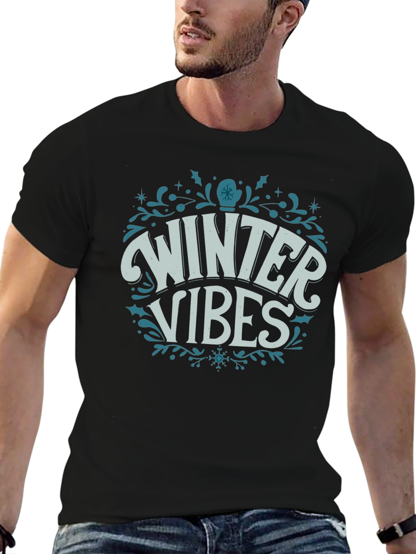 Winter Vibes Graphic Tee - Cozy Holiday Shirt